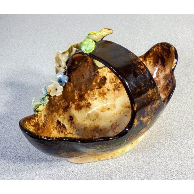 Cachepot Vase In Ceramic Barbotine, France, 1920s photo buy