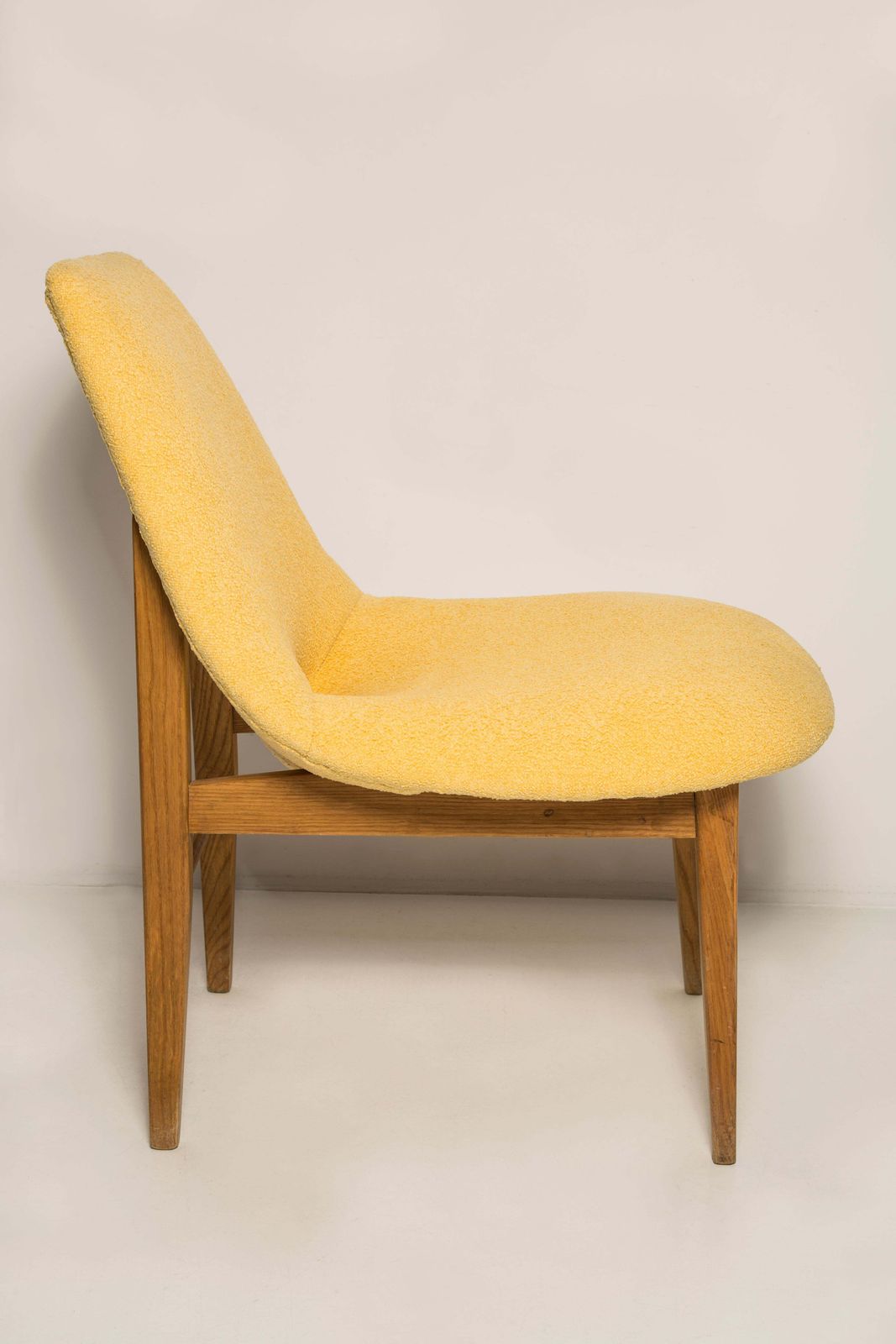 Rare Mid Century Yellow Shell Chair, H.Lachert, Europe, 1960s photo 1715.0