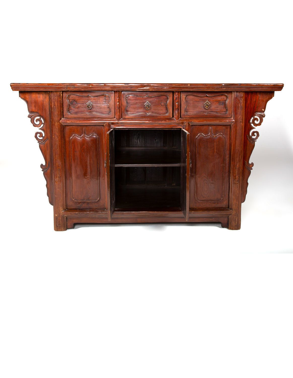 A Chinese, Small 3 Drawer Coffer, Turn 18th/19th Century photo furniture