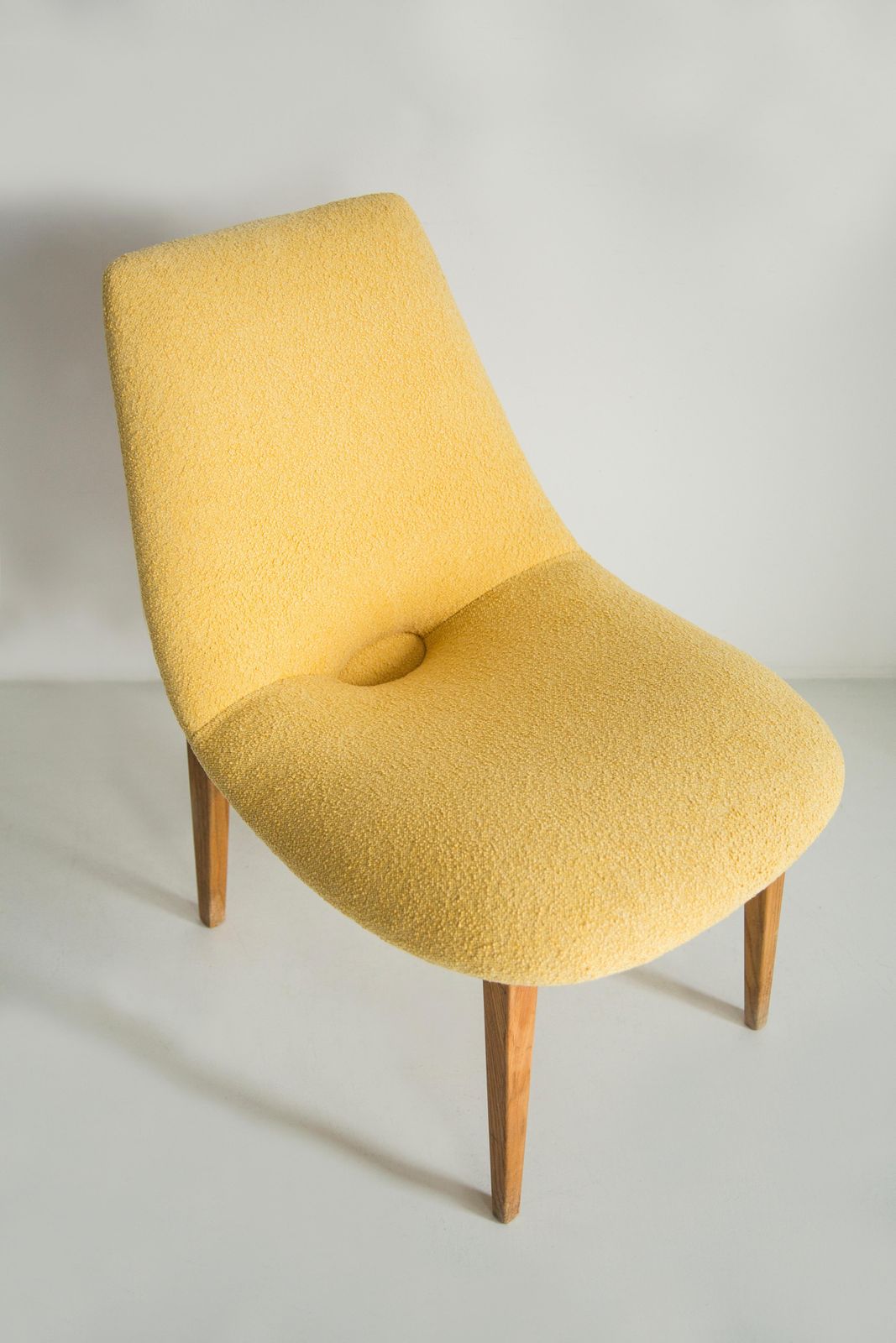 3444.0 Set Of Two Rare Mid Century Yellow Shell Chairs, H. Lachert, Europe, 1960s photo