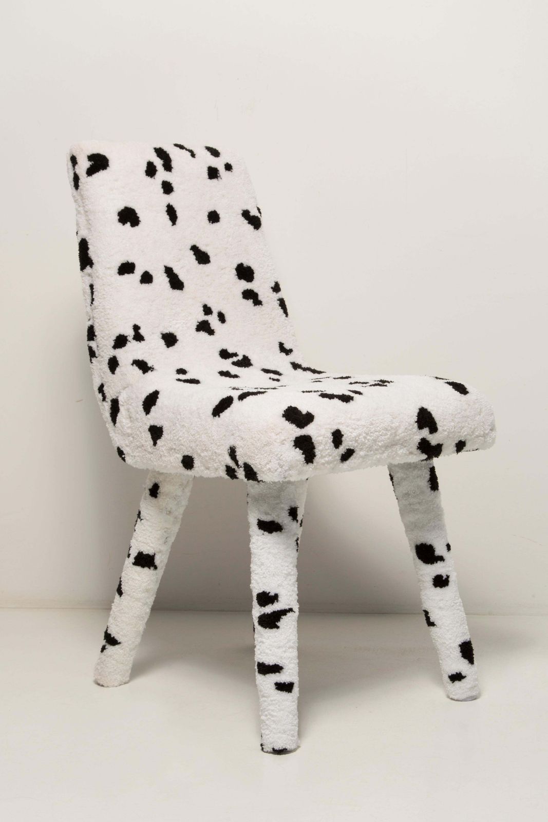 Mid Century Handgetufted Cruella Dalmatian Wol, Rajmund Hałas Stoel, Jaren 1960 photo 1372.0