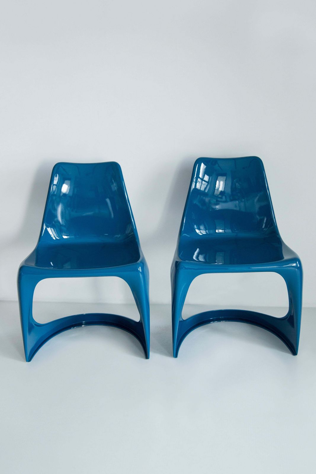photo vinterior Set Of Two Mid Century Sea Blue Cado Chairs, Steen østergaard, Europe, 1960s