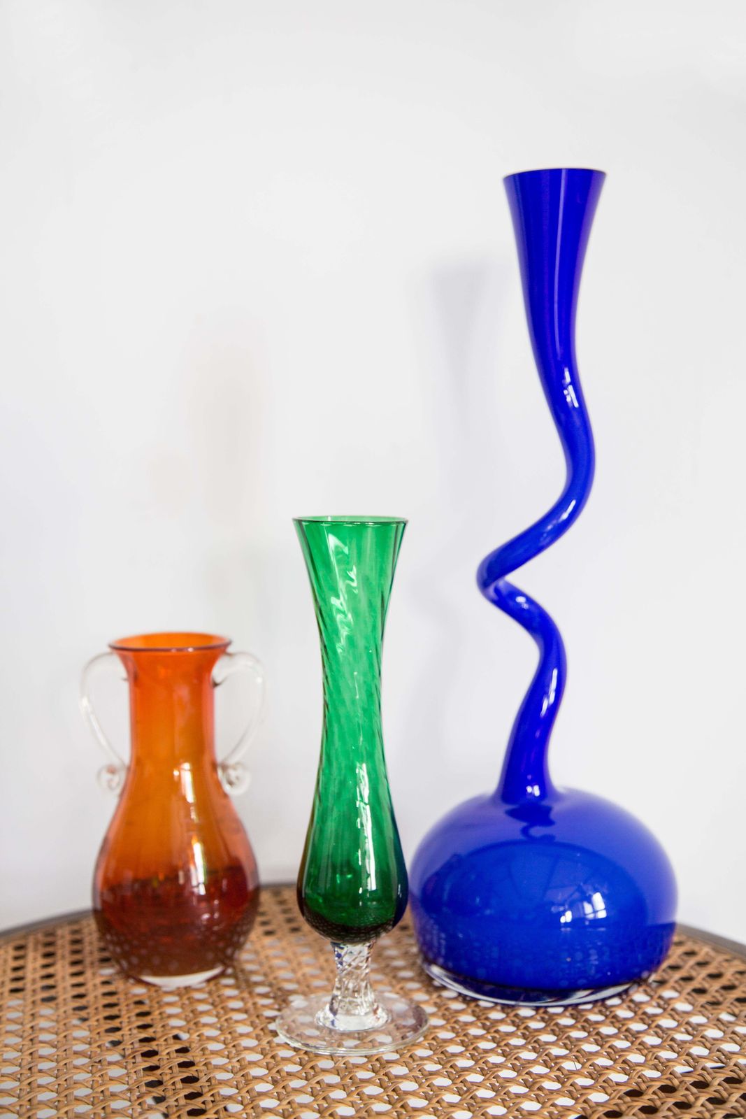 Mid Century Small Green Decorative Glass Vase, Europe, 1960s photo furniture