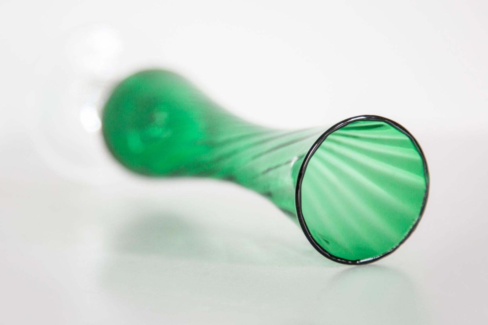 Mid Century Small Green Decorative Glass Vase, Europe, 1960s photo buy