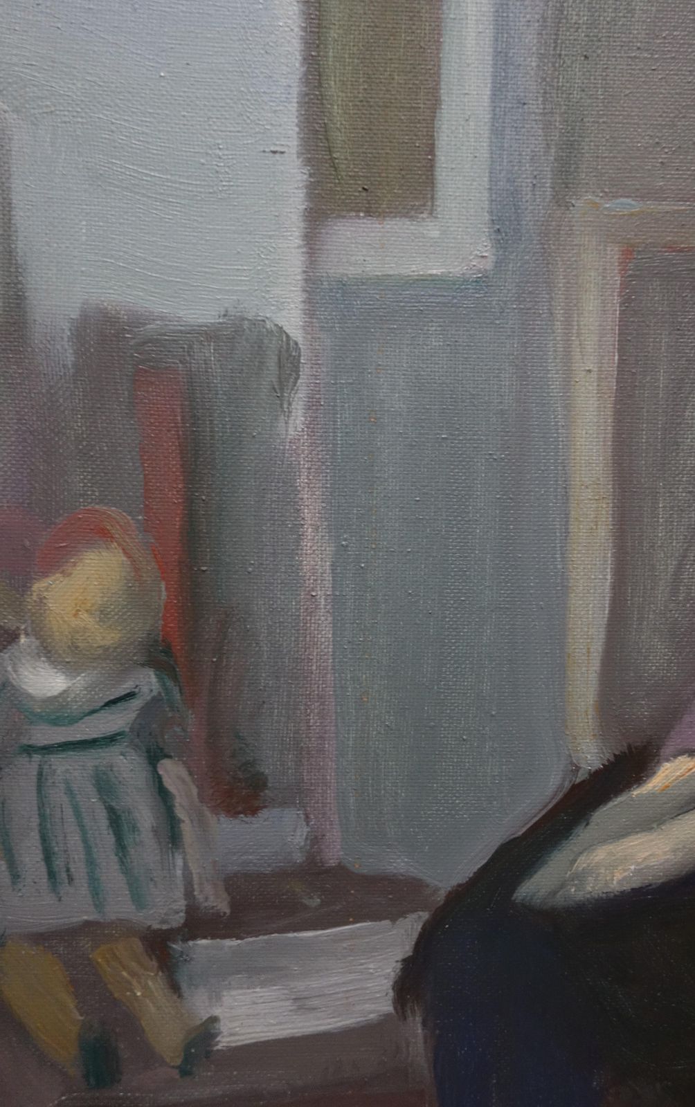 Igor Smekalov"Bambina Con Bambola " Cm 60 X 80 Olio Su Tela2009 photo Art