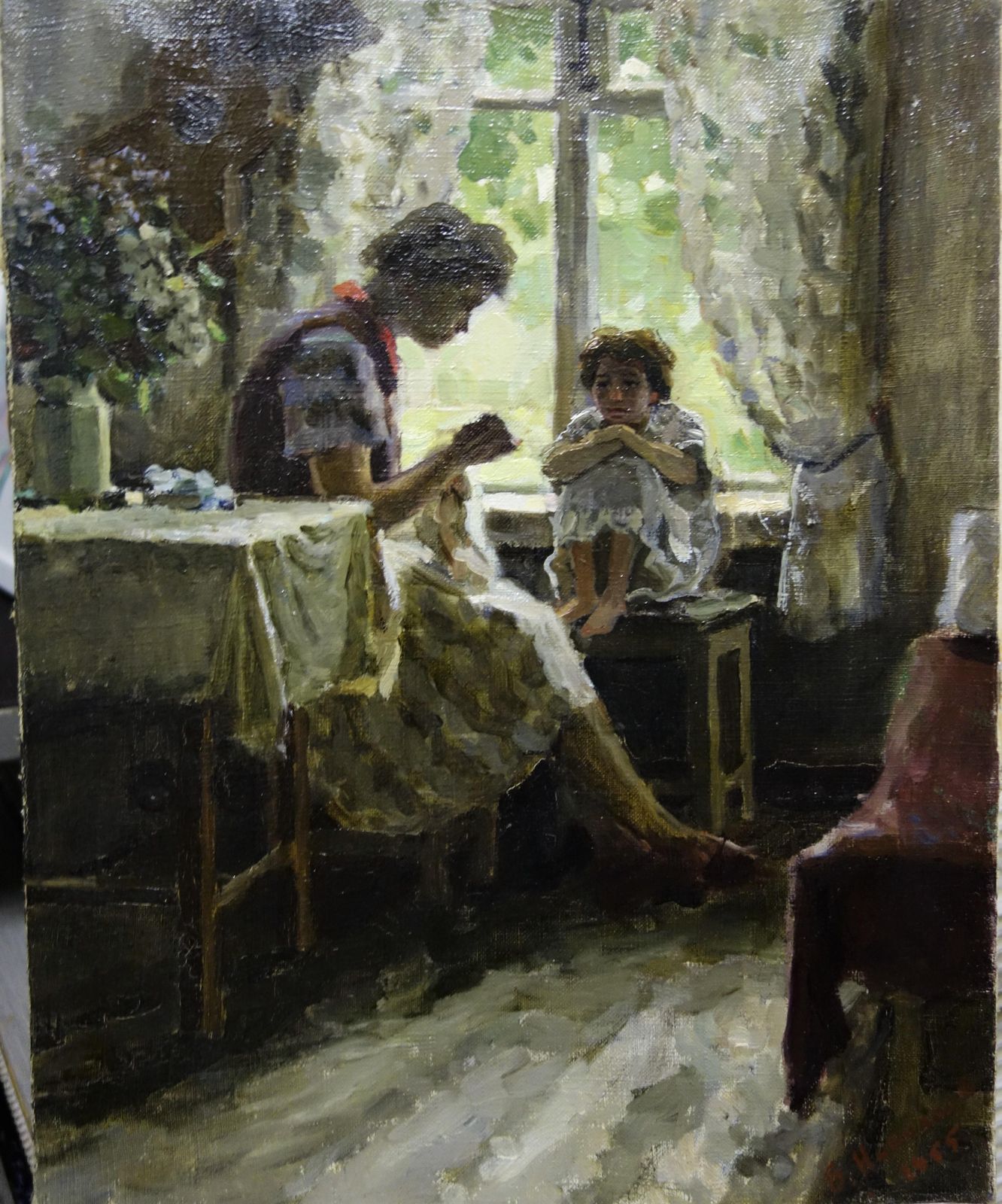 Boris Nicolaiev“The Fairy Tale” Oil Cm 40 X501955 photo furniture