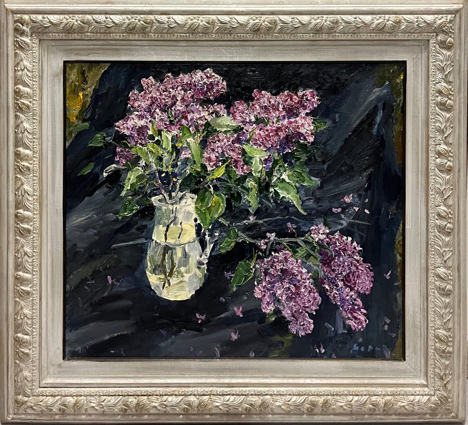 Georgij Moroz"Vaso Di Lillà"  Olio Su Tela  Cm. 66 X 592003