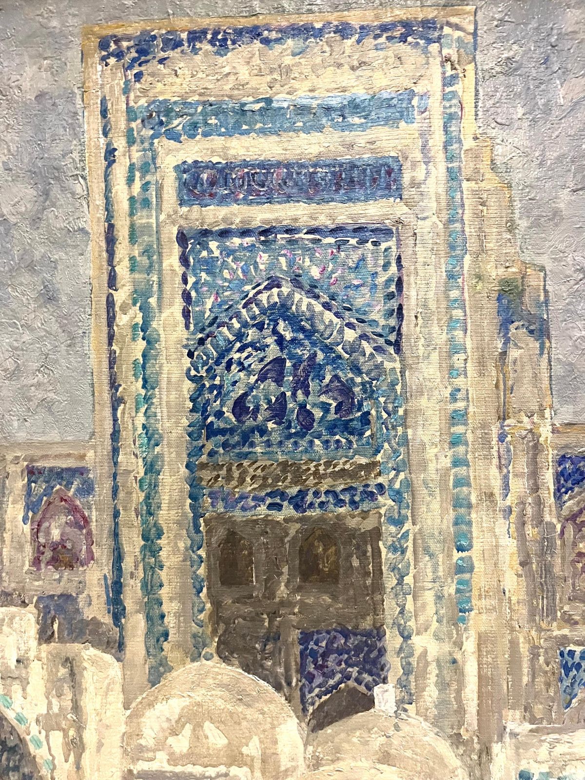 Dmitrij Kosmin"Mattina Luminosa A Khiva" Madrassa , Moschea , Uzbekistan Olio Cm. 68 X 68 19751975 photo for sale