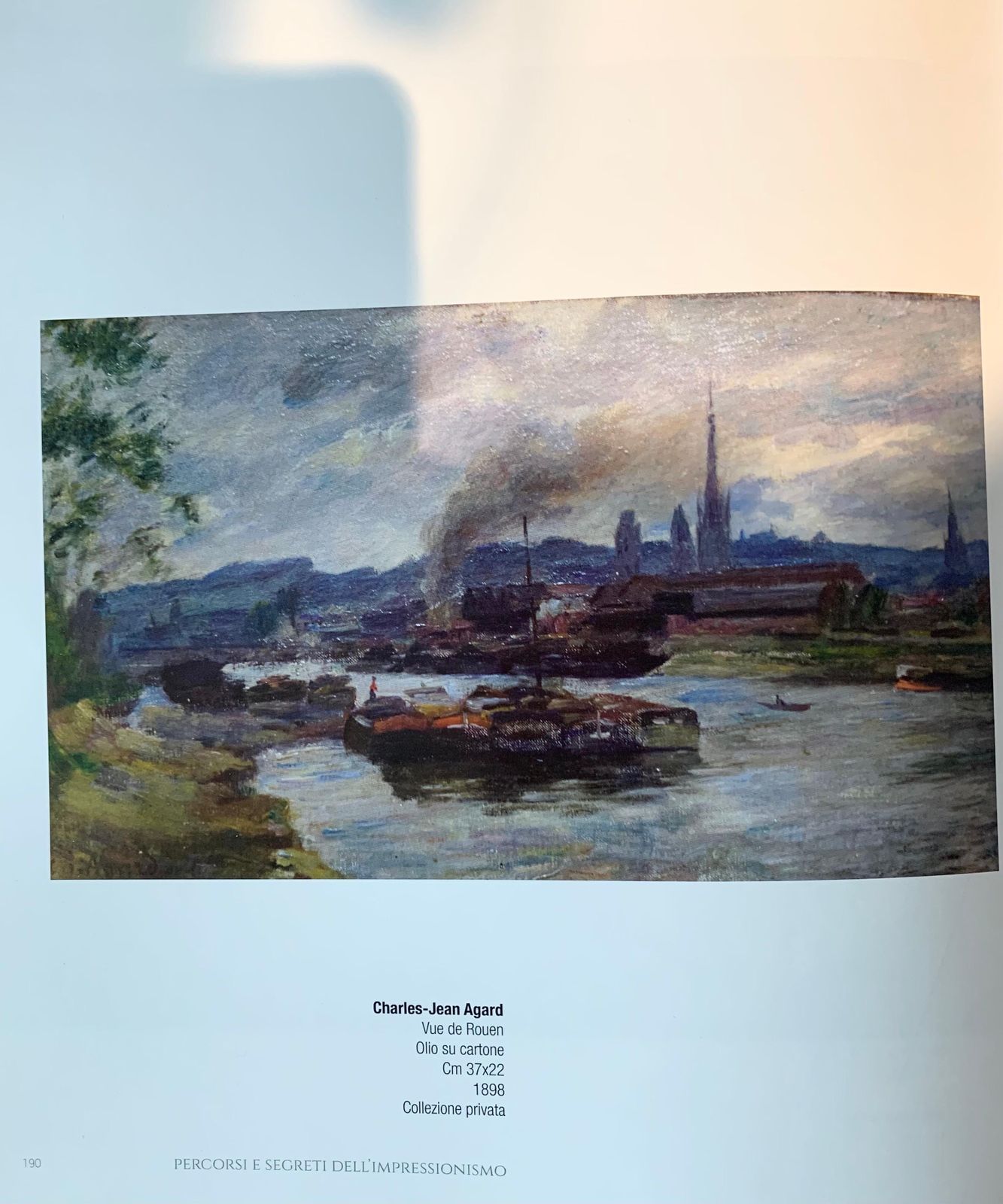 photo furniture Charles Jean Agard"View Of Rouen" France, Impressionist 19th Century, Oil On Cardboard, 18981898