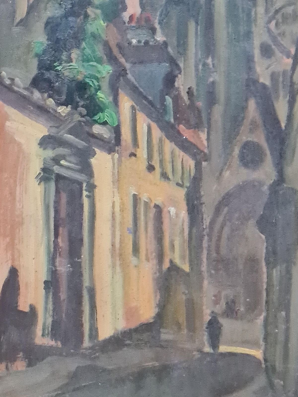 Jacques Buecherfauvist Impressionist Cityscape Street In Bruges Follower Of Maurice De Vlaminck photo furniture