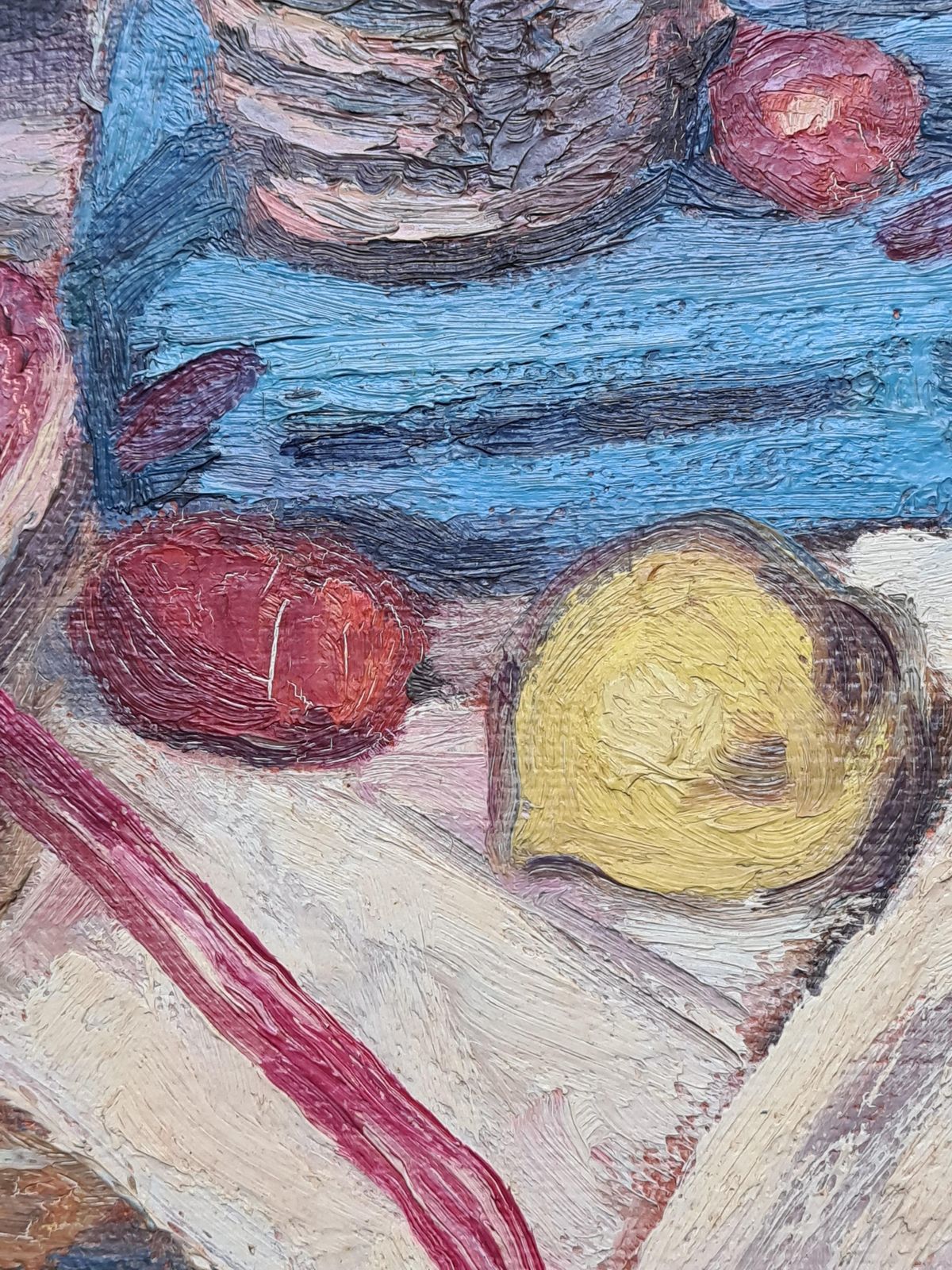Charles H Imbertfrench Post Impressionist Still Life, Red Peppers, Homage To Cezanne1962 photo vintage