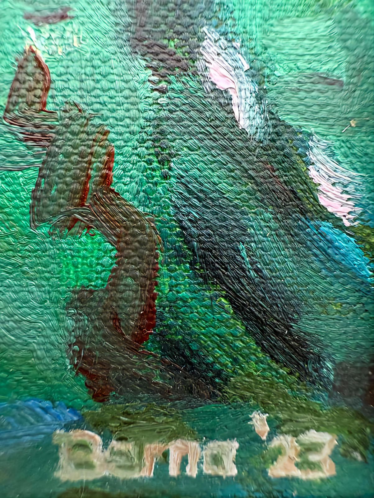 Bernadette Van Baarsen Contemporary Expressionist Oil On Linen. 'Chêne De Bastigales'.2023 photo vinterior