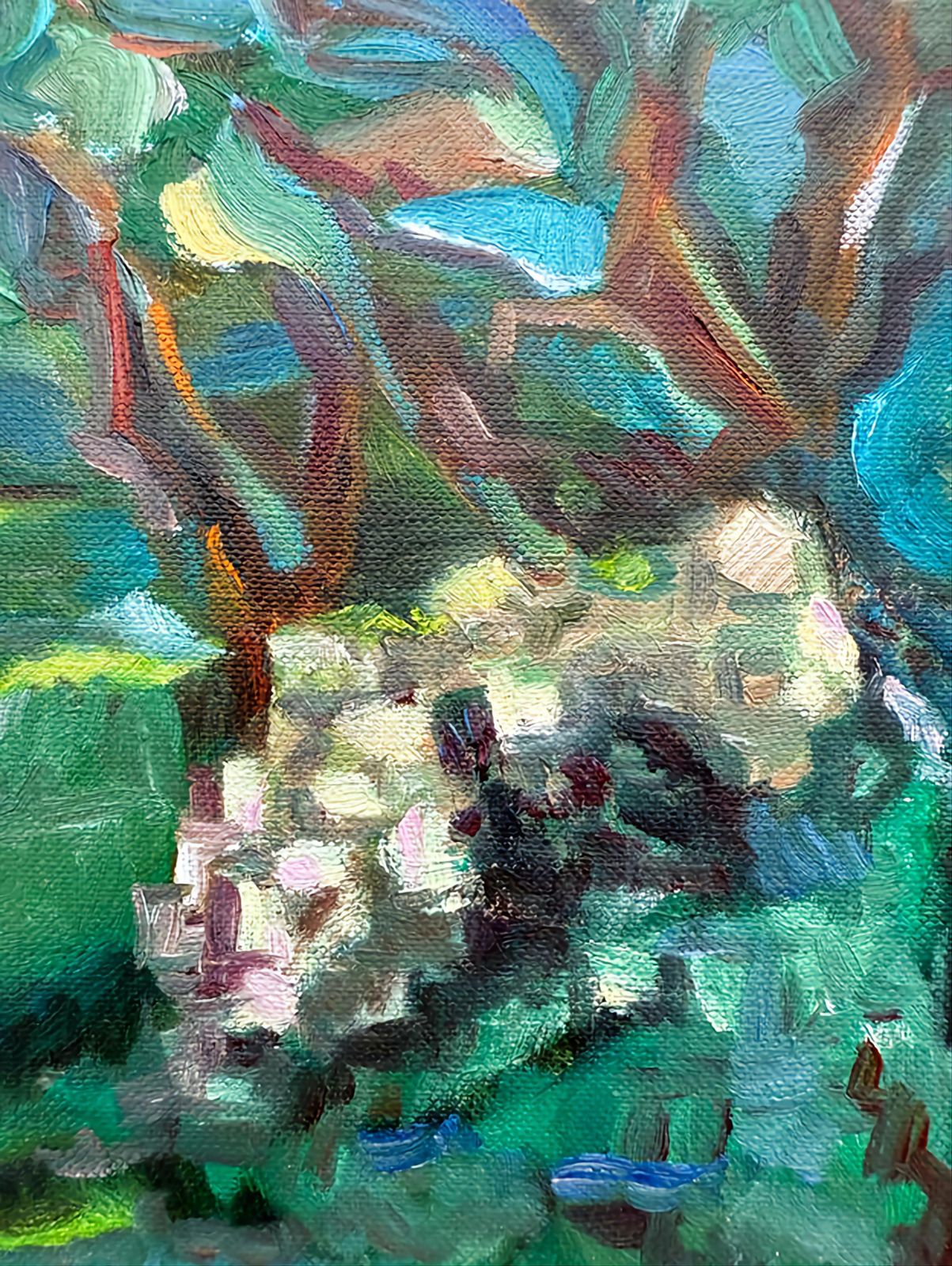 Art Bernadette Van Baarsen Contemporary Expressionist Oil On Linen. 'Chêne De Bastigales'.2023 photo