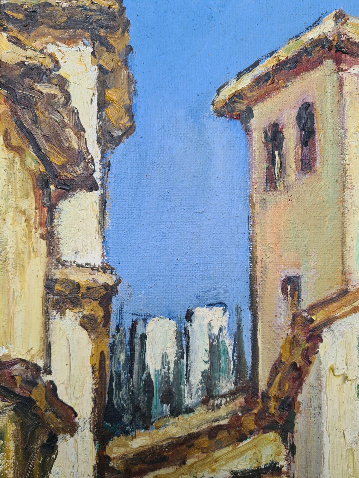 J Georgesmid 20th Century Oil On Canvas View Of Grenada photo 689.0