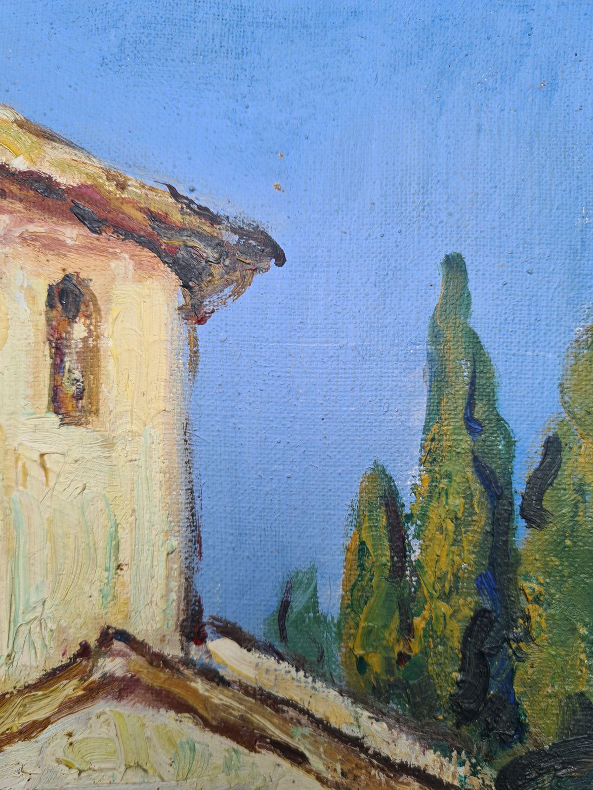 photo furniture J Georgesmid 20th Century Oil On Canvas View Of Grenada