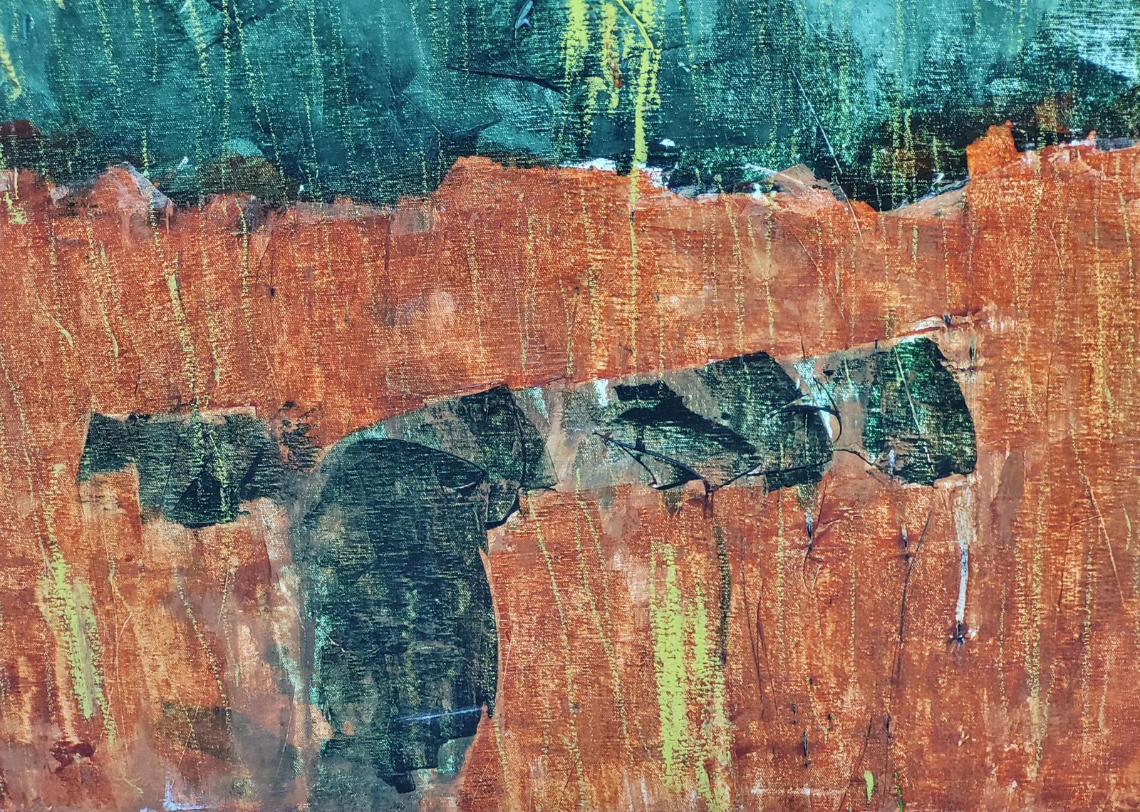 photo furniture Christian Manoury Contemporary Abstract Expressionist Color Field Landscape.  Les Champs Xi.2020