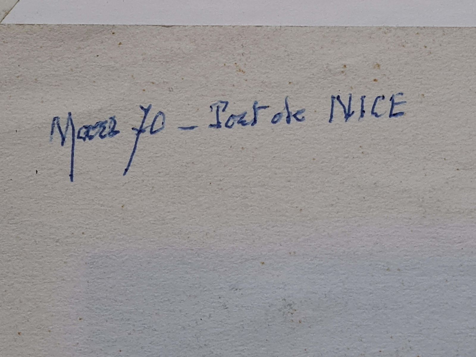 photo for sale Unknownmid Century French Drawing Of The Fishermen, Port Of Nice, South Of France.1970