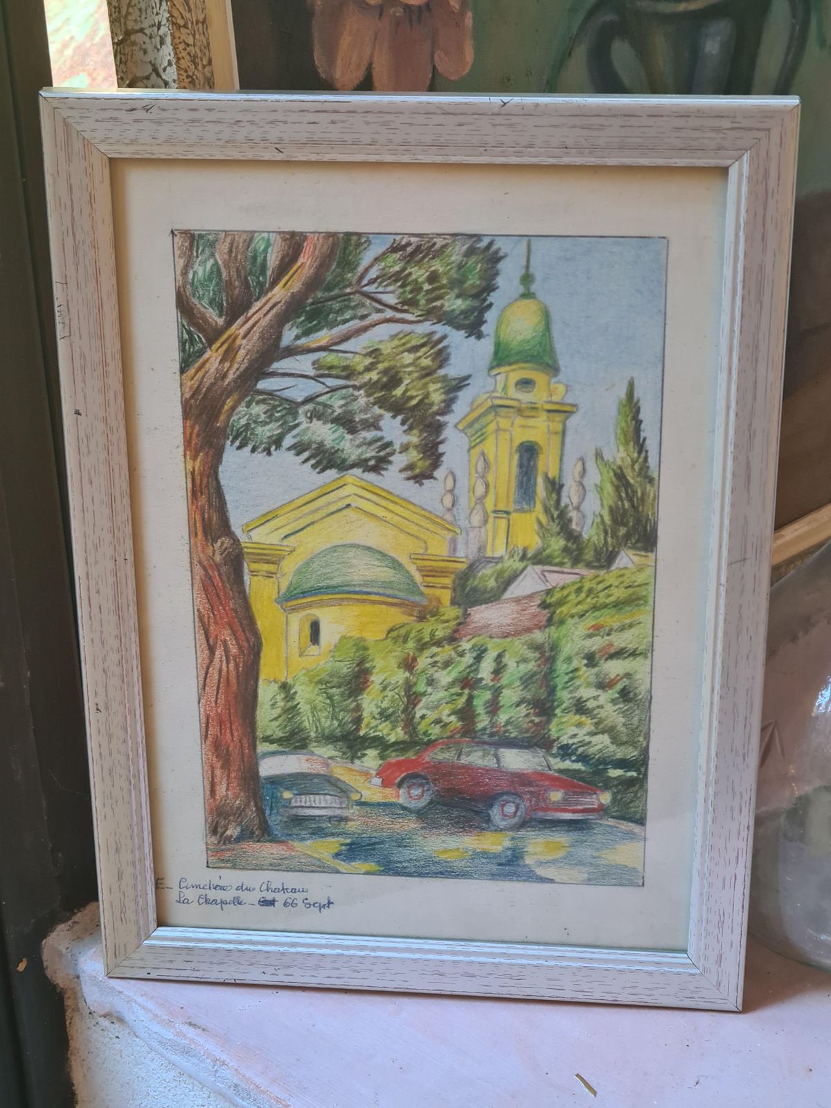 photo for sale French Mid Century Drawing, 'Ligne Claire' After Hergé, Nice, South Of France1969