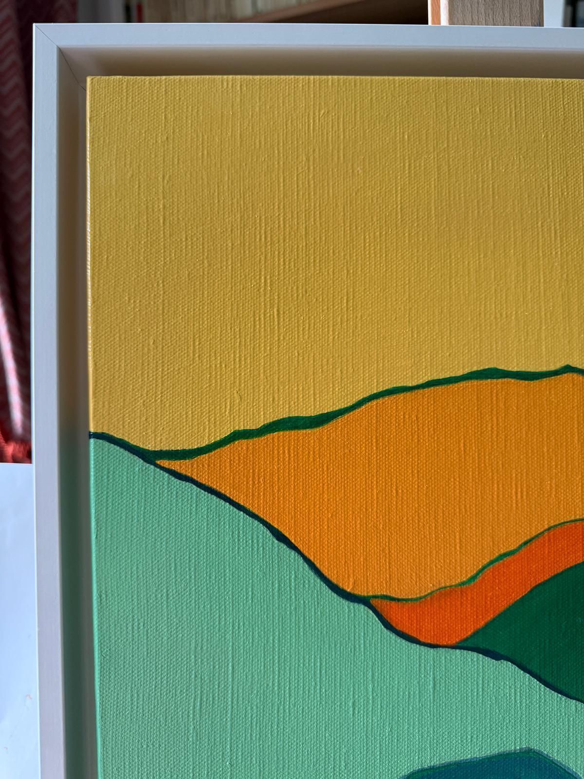 Bernadette Van Baarsen Contemporary Abstract Geometric Colour Field Oil On Canvas, ' Intermezzo 7'2024 photo vintage
