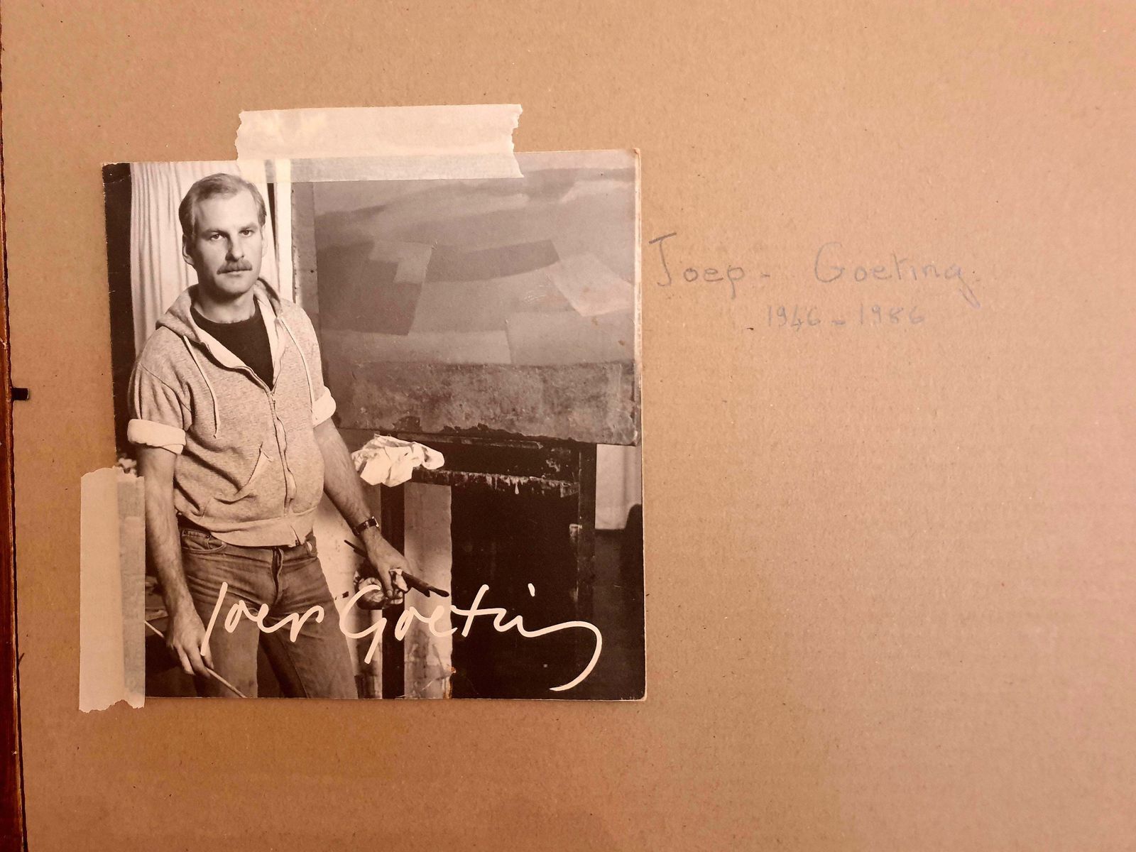 photo vinterior Abstract Expressionist Acrylic And Oil On Paper From 1972 Byjoep Goeting