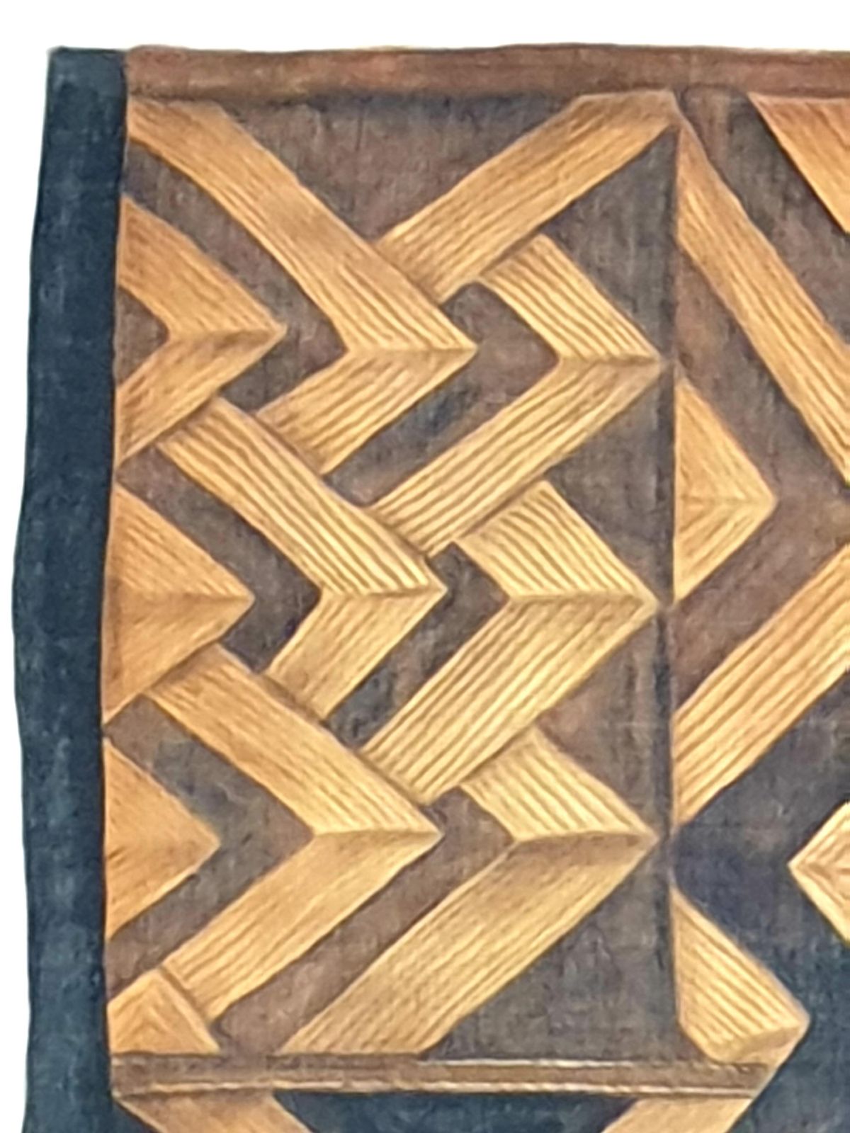 La Roche Laffitte, Painting Of An Antique Caucasian 'Kuba' Tribal Item, Watercolour On Silk photo 643.0