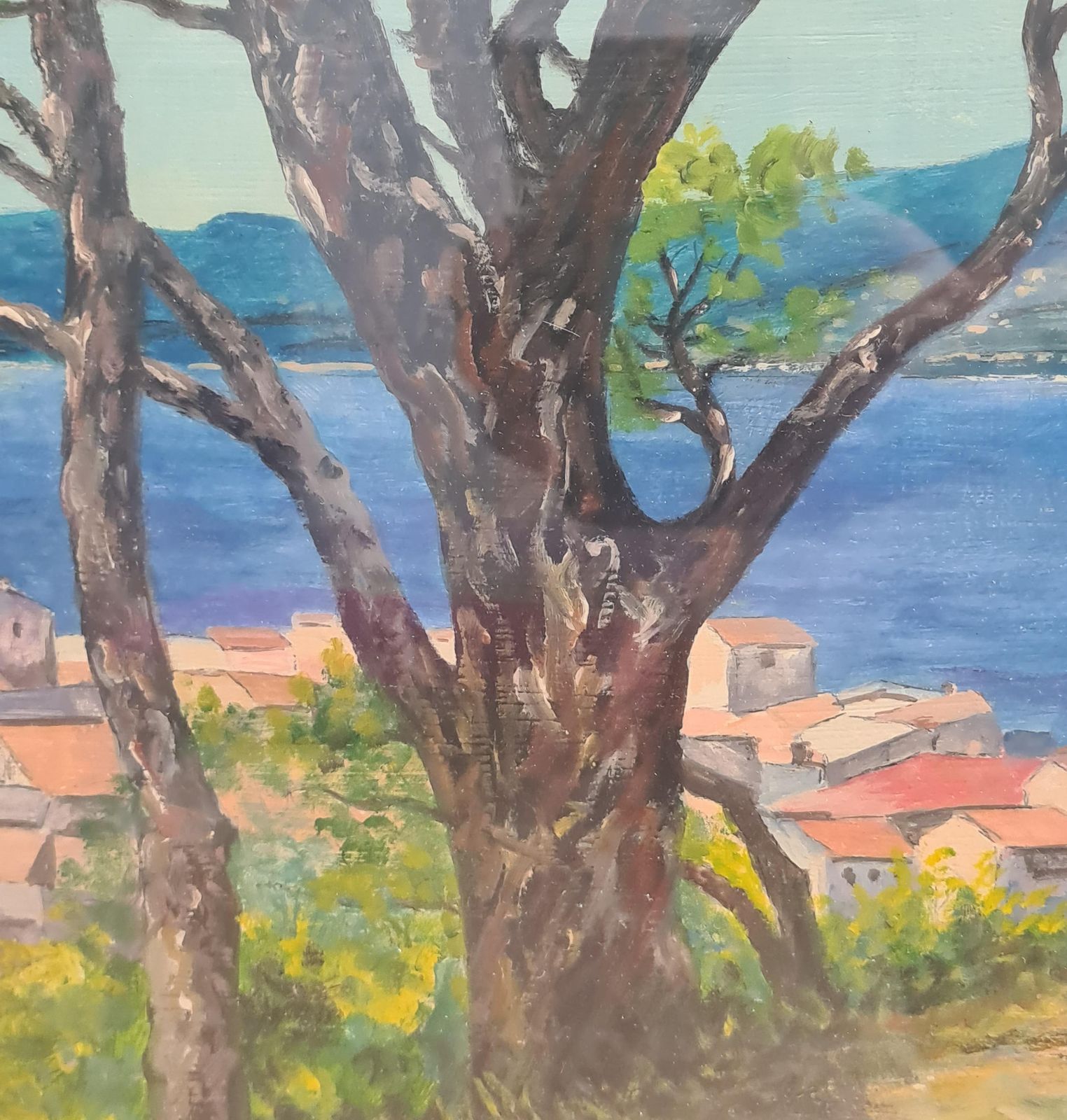 St Tropez, French Marine Landscape View From The Citadel. Oil On Board. photo 362.0