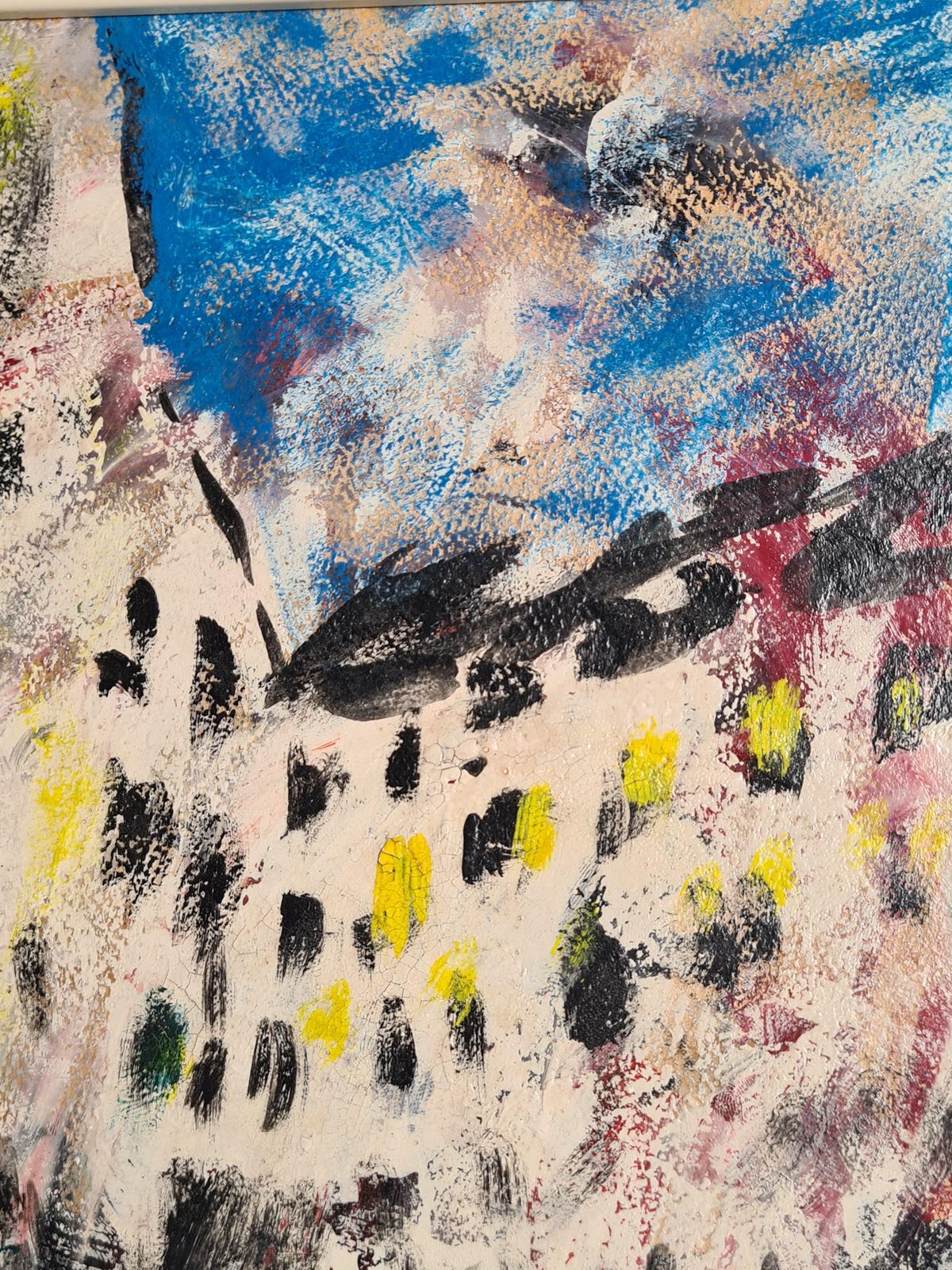 Nicola Ortis Poucette, L’art Naïf, Mid Century Modern, The Streets Of Paris. Oil On Board. From The 1960s photo 1102.0