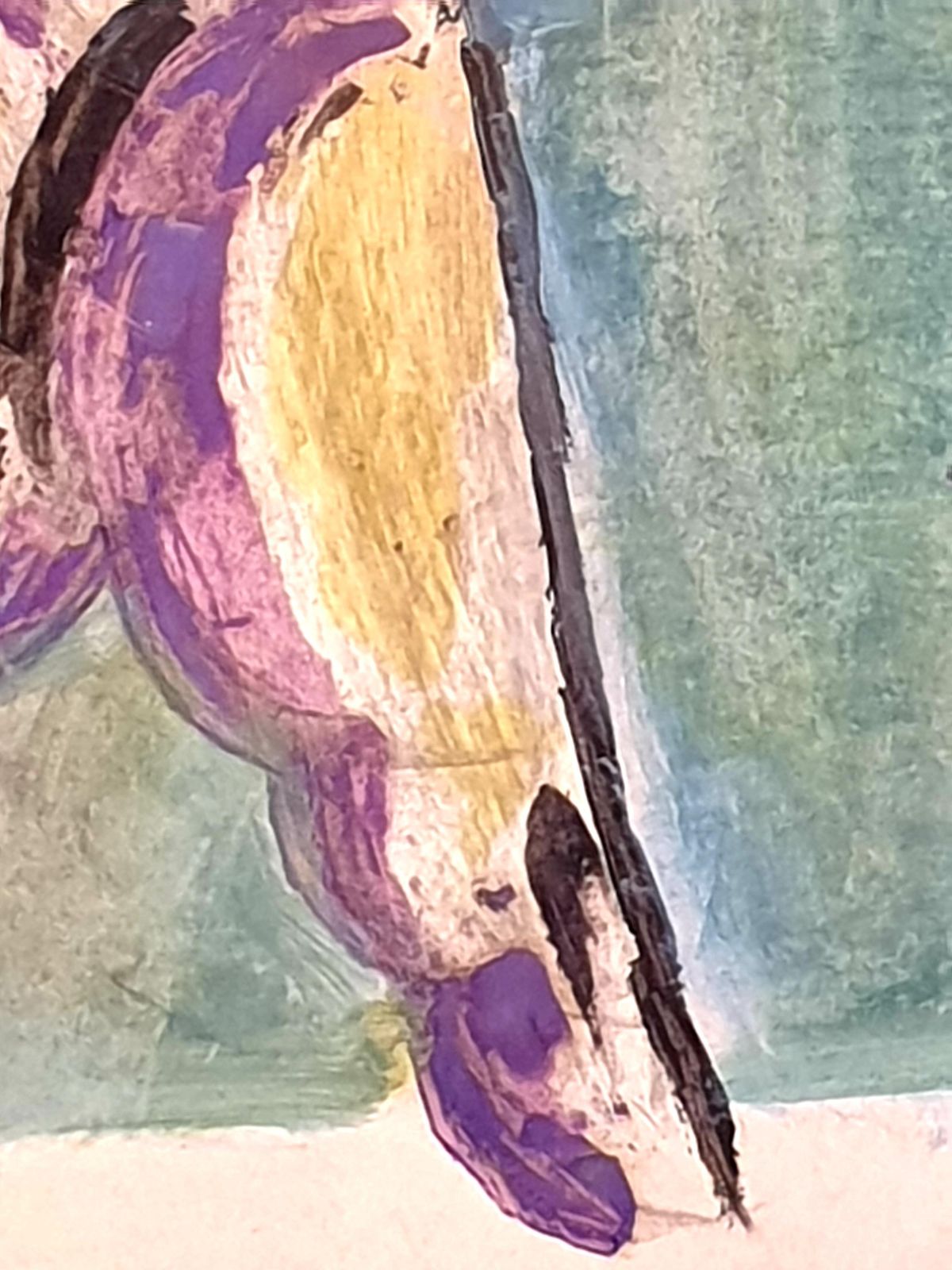 Abstract Expressionist Cobra Style Fantastical Figure. Acrylic On Card By A Nuchy photo buy
