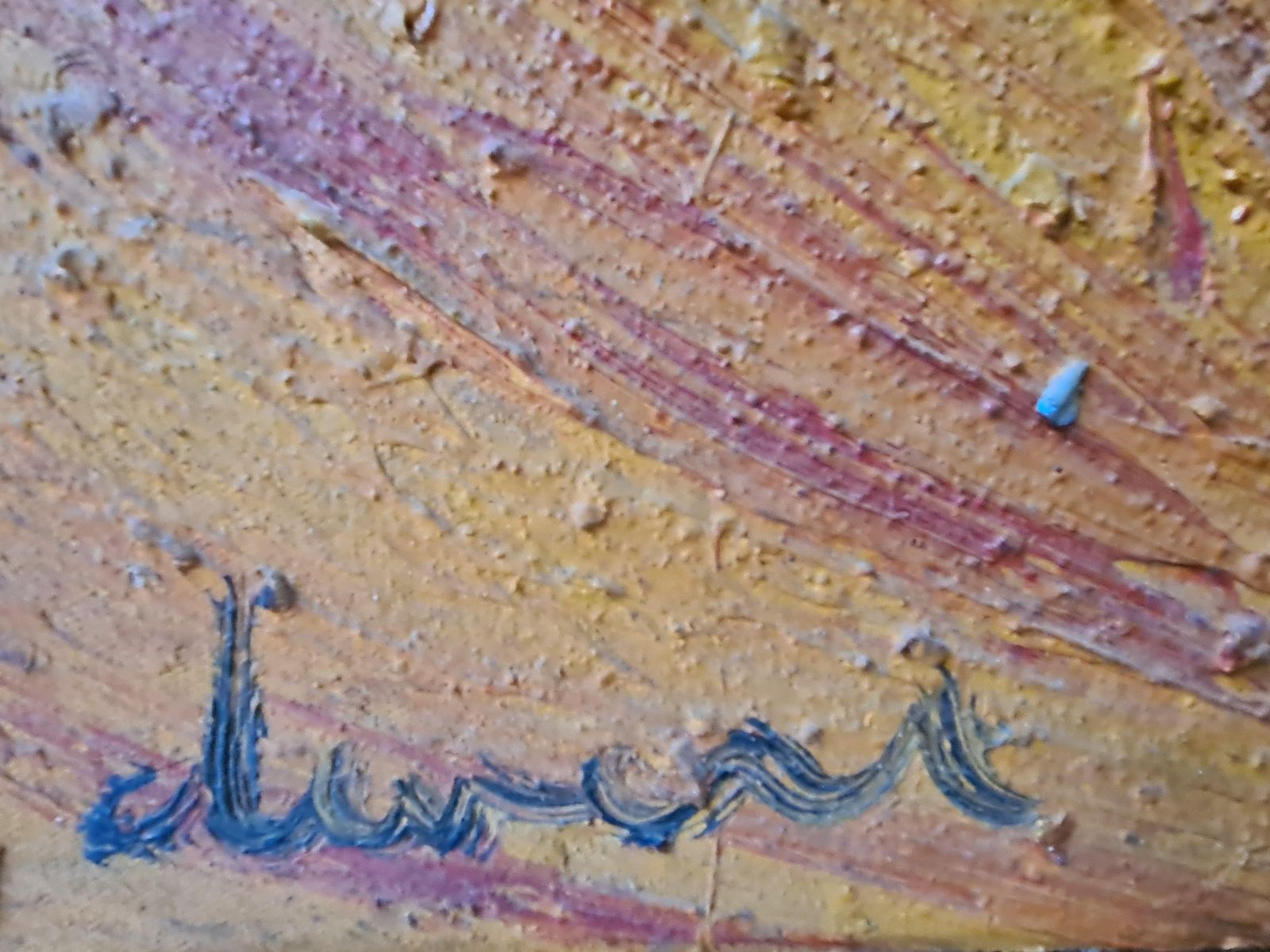Abstract Expressionist, Large Oil On Canvas, Le Pèlerin From 1990 By Bernard Duvert photo furniture