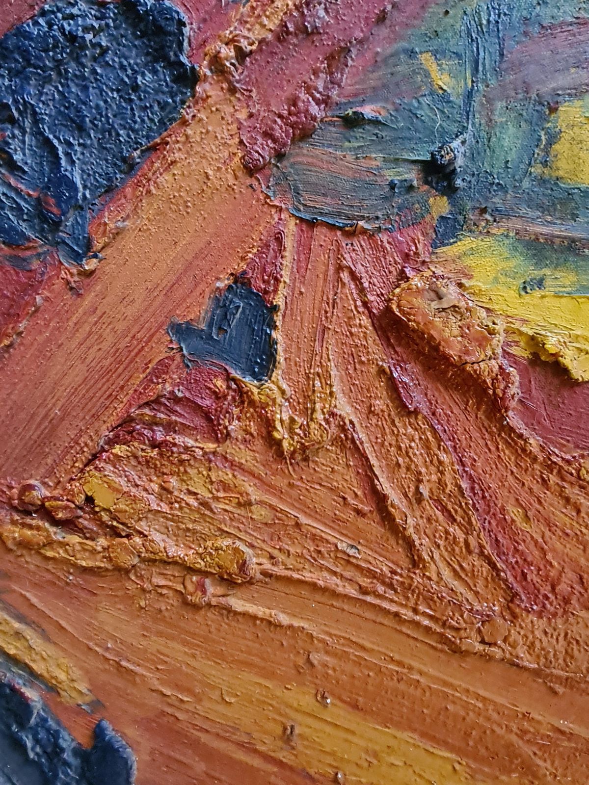Abstract Expressionist, Large Oil On Canvas, Le Pèlerin From 1990 By Bernard Duvert photo 4132.0