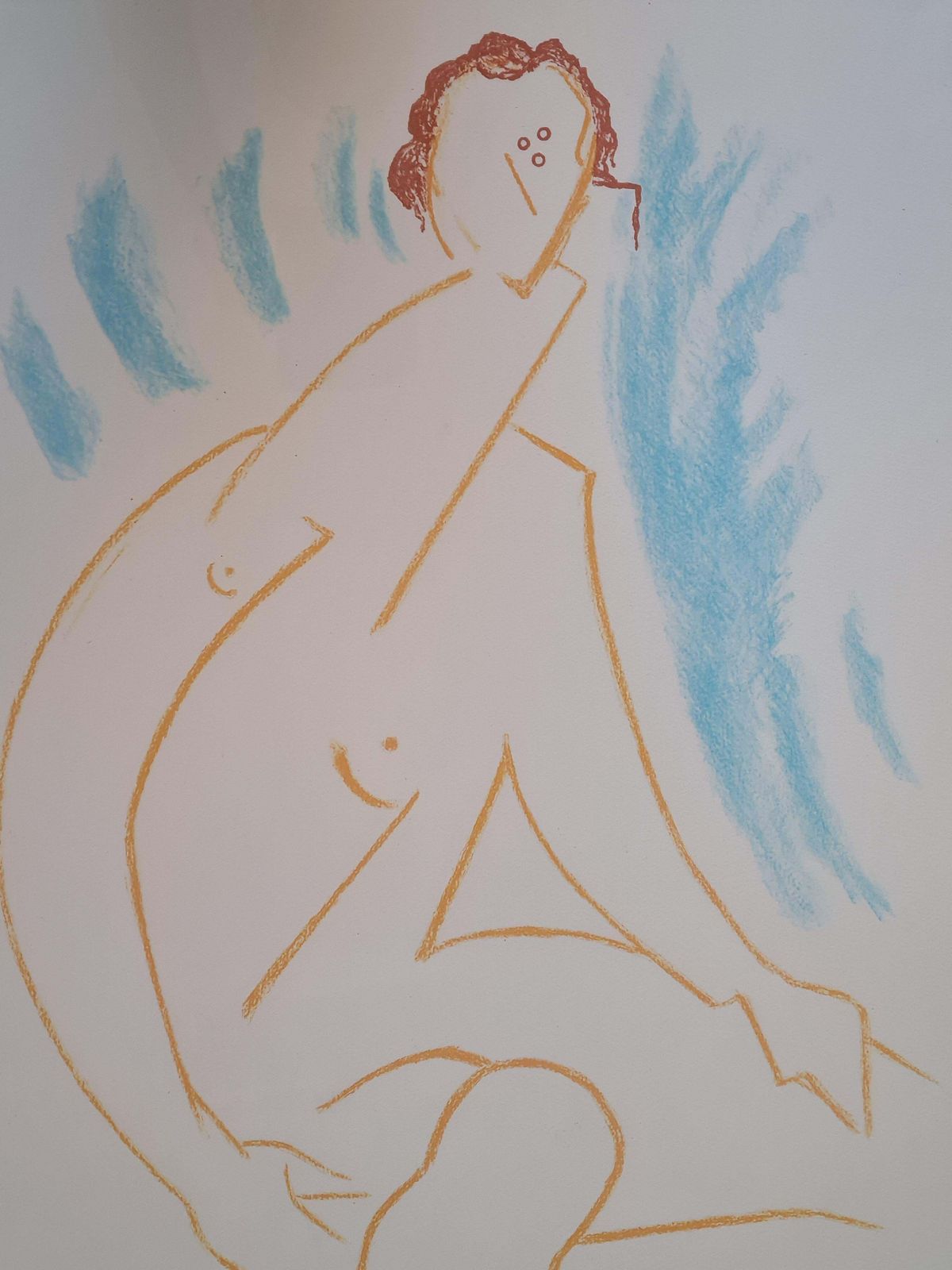 Wilhelm Freddie, Avant Garde Surrealist Abstract Female Nude, Signed Limited Edition Lithograph (1988) photo vinterior
