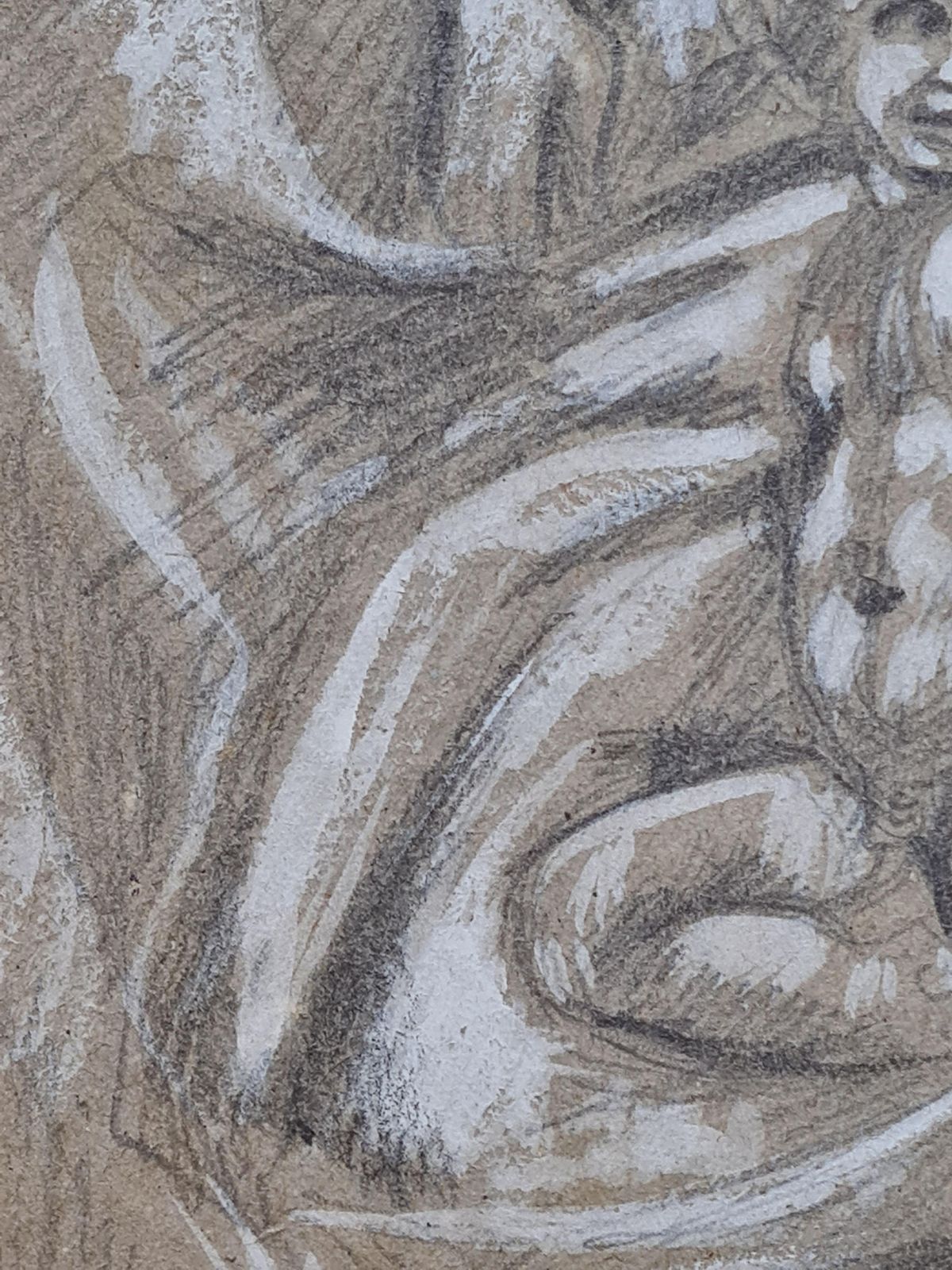 Renaissance Style Drawing Of The Medici Madonna And Cherubs photo vinterior