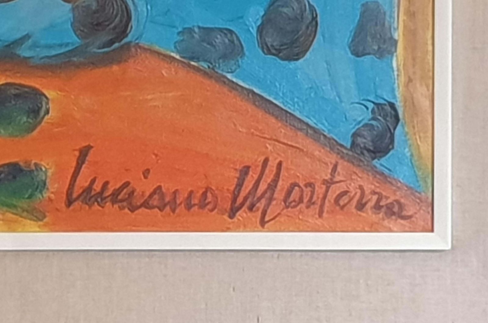 Luciano Morterracoco The Clown In Top Hat And Bow Tie. Milan School, Italian Oil On Canvas.1976 photo for sale