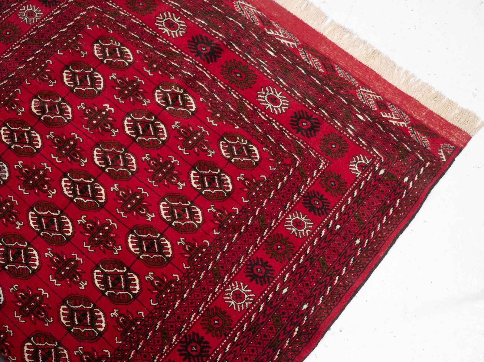 Turkmen Tekke Handwoven Rug Mid Late C.20th 211 X 136 Cm (Oriental Turkomen) photo vintage