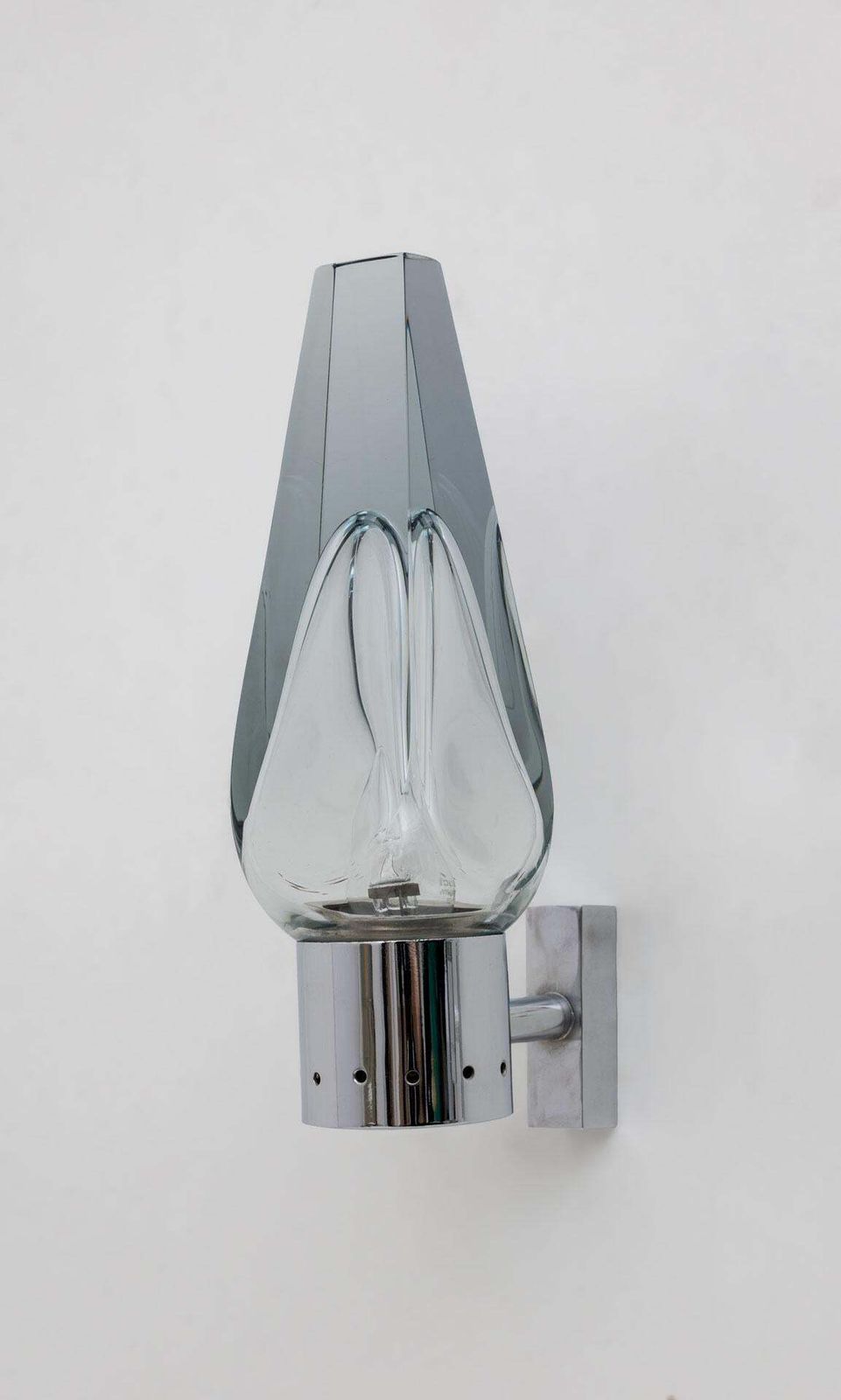 Pair Of Mid Century Modern Murano Glass Sconces By Flavio Poli For Seguso, 1960s photo buy