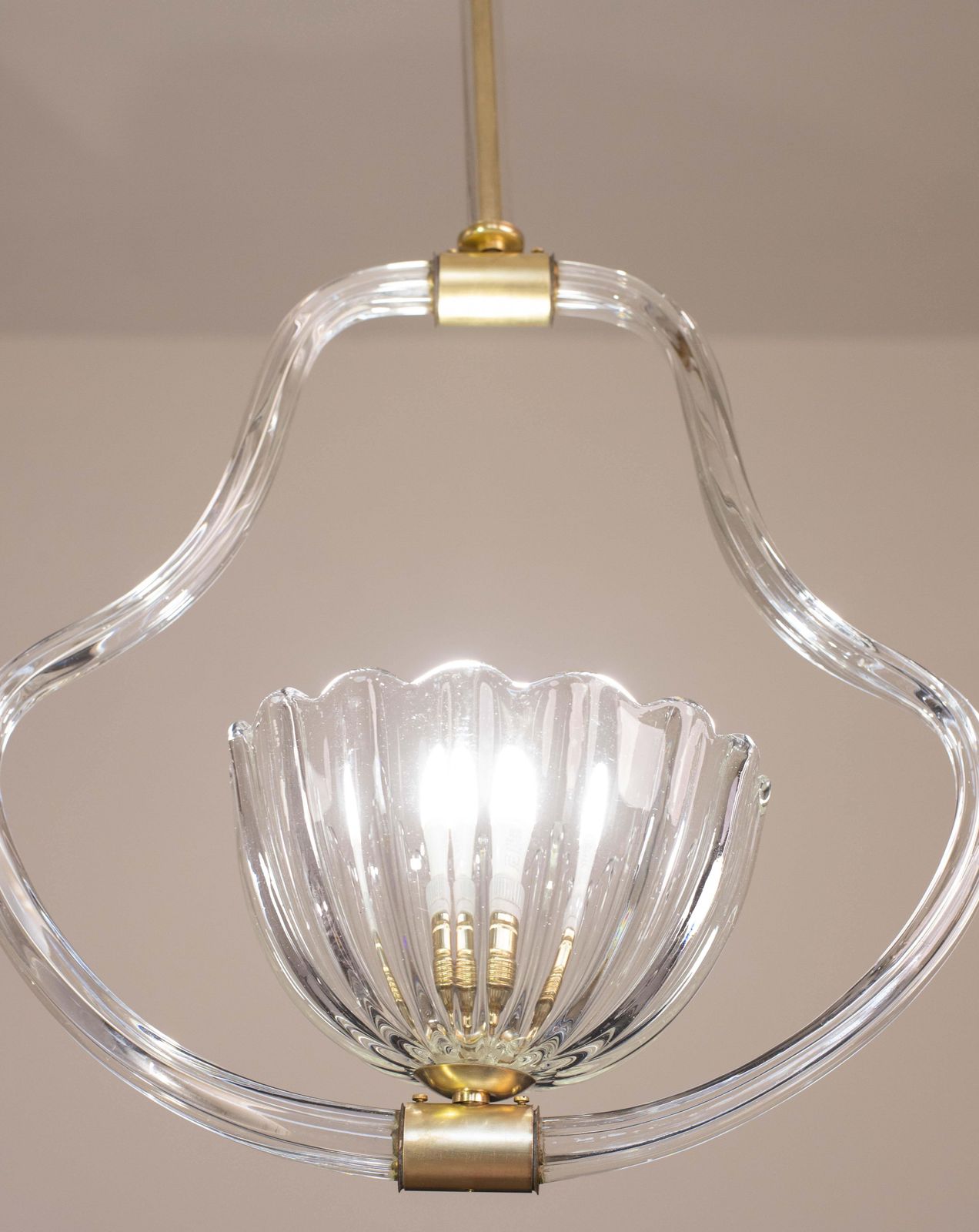 Elegant Art Decò Barovier And Toso Chandelier, 1940s photo buy