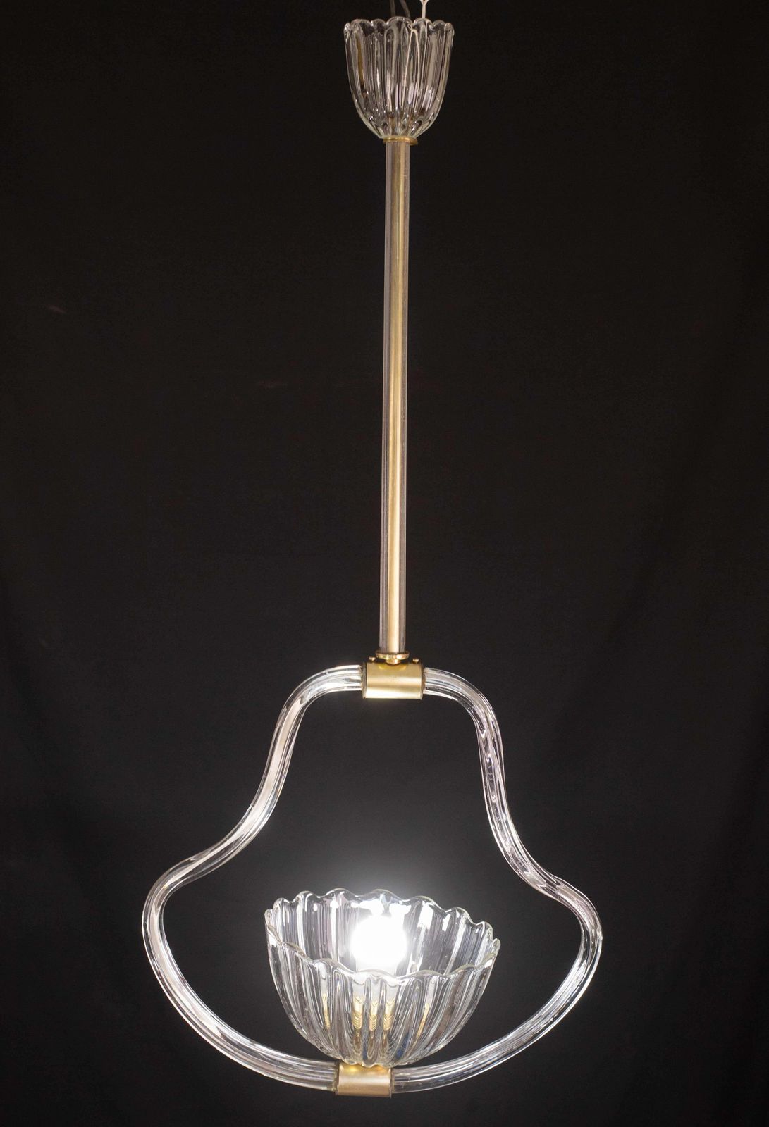 Lighting Elegant Art Decò Barovier And Toso Chandelier, 1940s photo