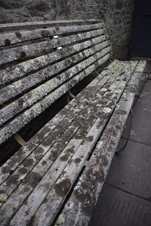 Victorian Iron & Teak Long Garden Bench photo vintage
