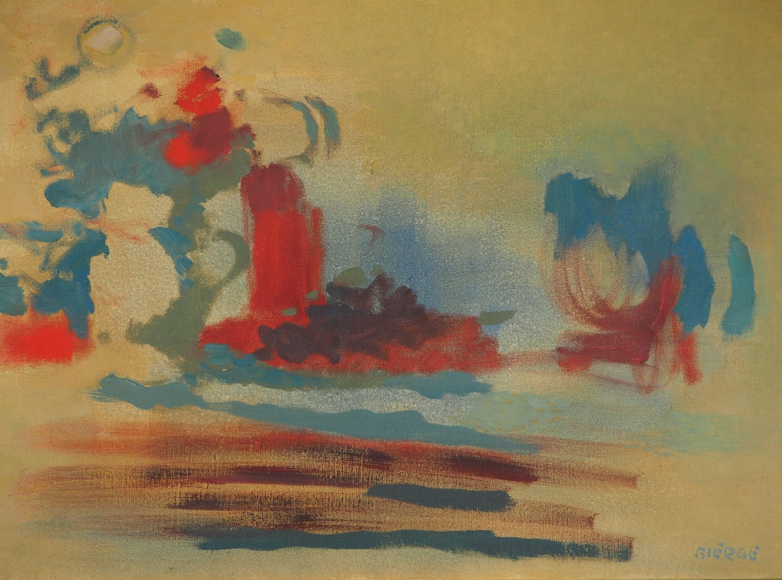 Surrealist Still Life   Original Oil On Canvas, Handsigned 1968 photo for sale