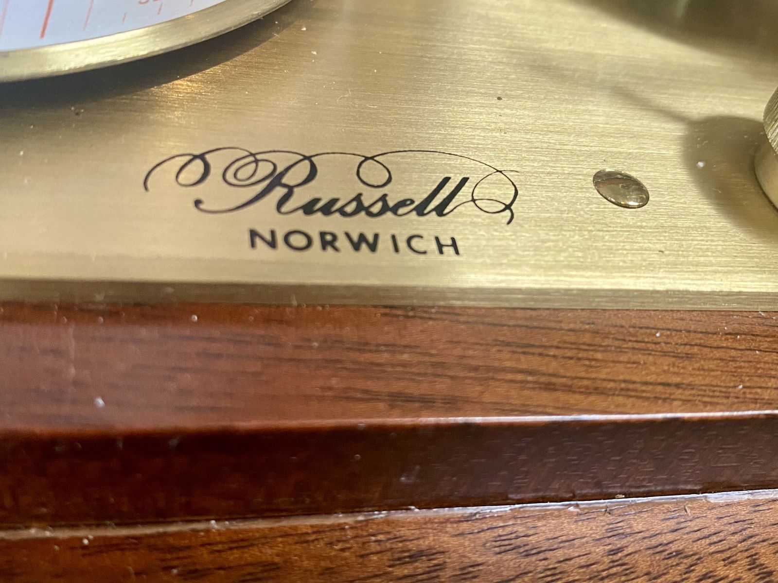 photo for sale Antique High Quality English Oak And Brass Barograph Aneroid Barometer For Measuring Atmospheric Air Pressure Meteorologist Weather Station Industrial
