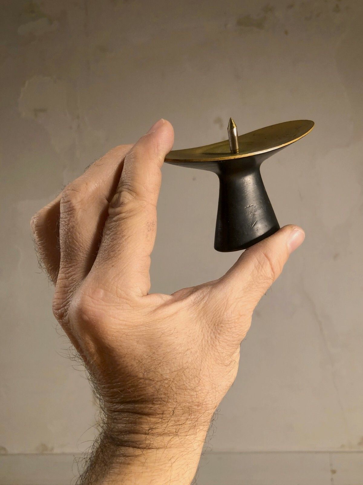 1950 Shabby Chic Candlestick Sculpture Free Form Bronze Candlestick photo furniture