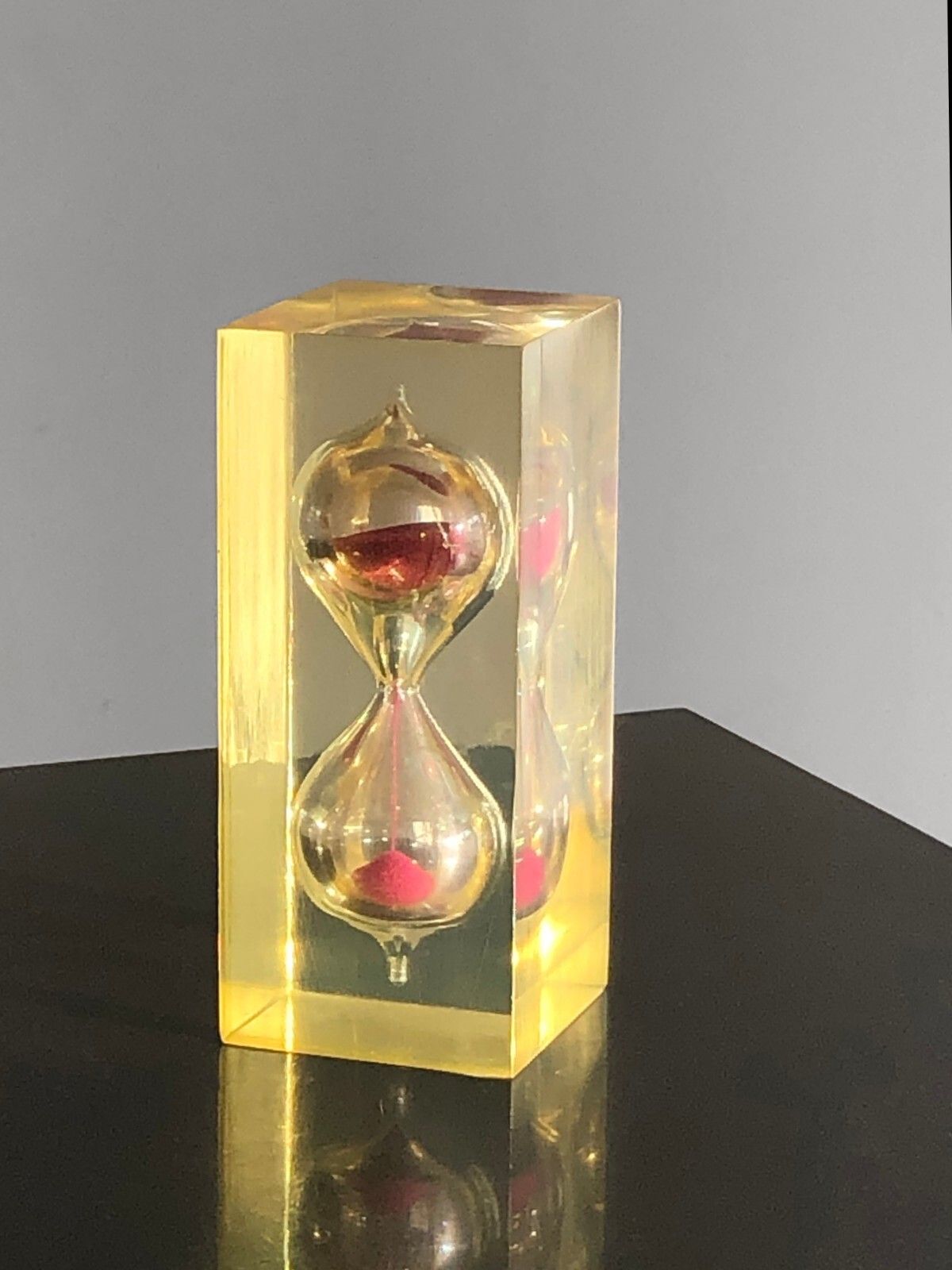 1970 Plexiglas Painting Op Art Lucite Kinetic Pop Hourglass Body photo furniture