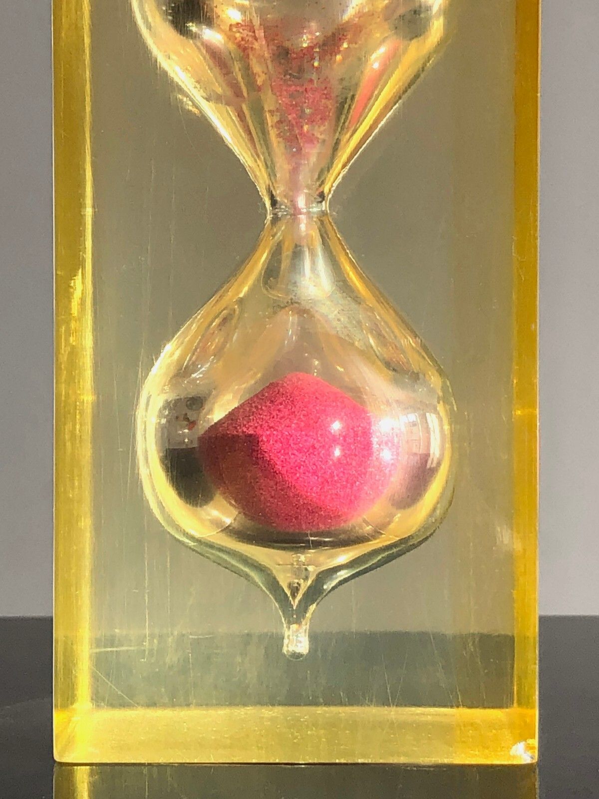 1970 Plexiglas Painting Op Art Lucite Kinetic Pop Hourglass Body photo for sale