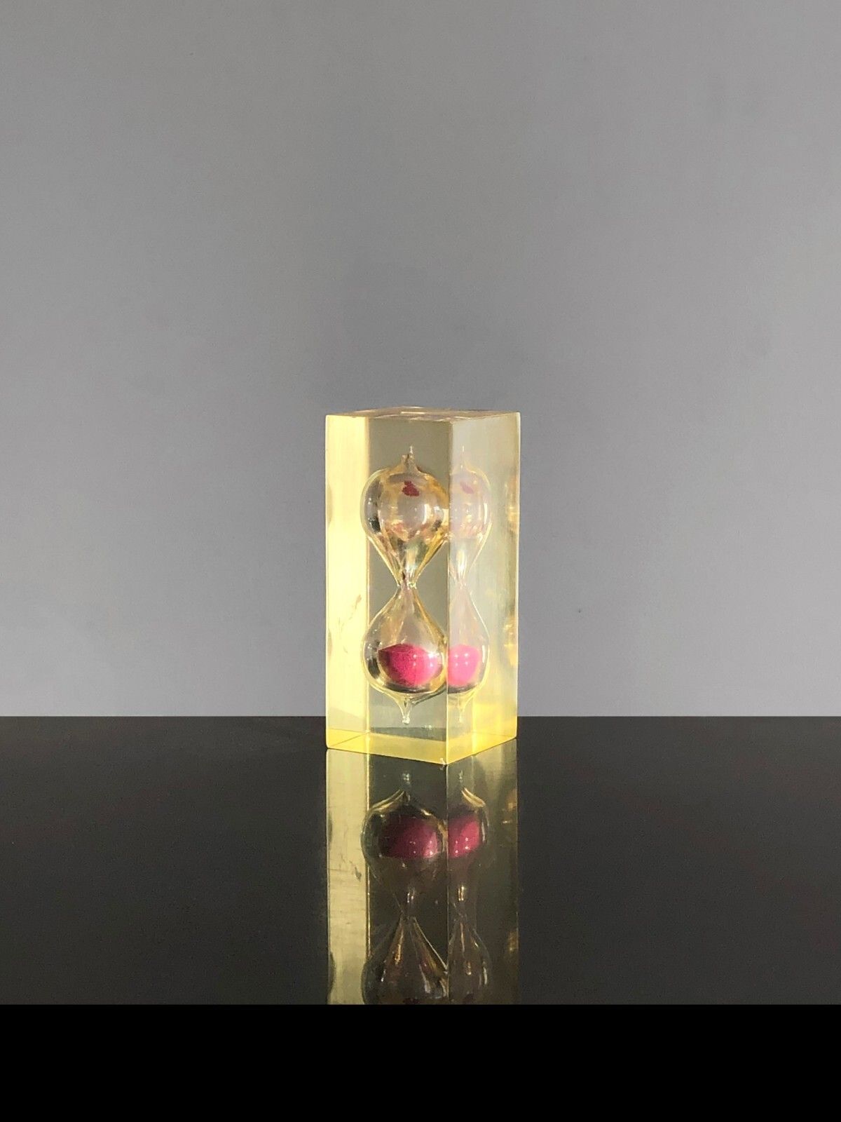 1970 Plexiglas Painting Op Art Lucite Kinetic Pop Hourglass Body photo Art
