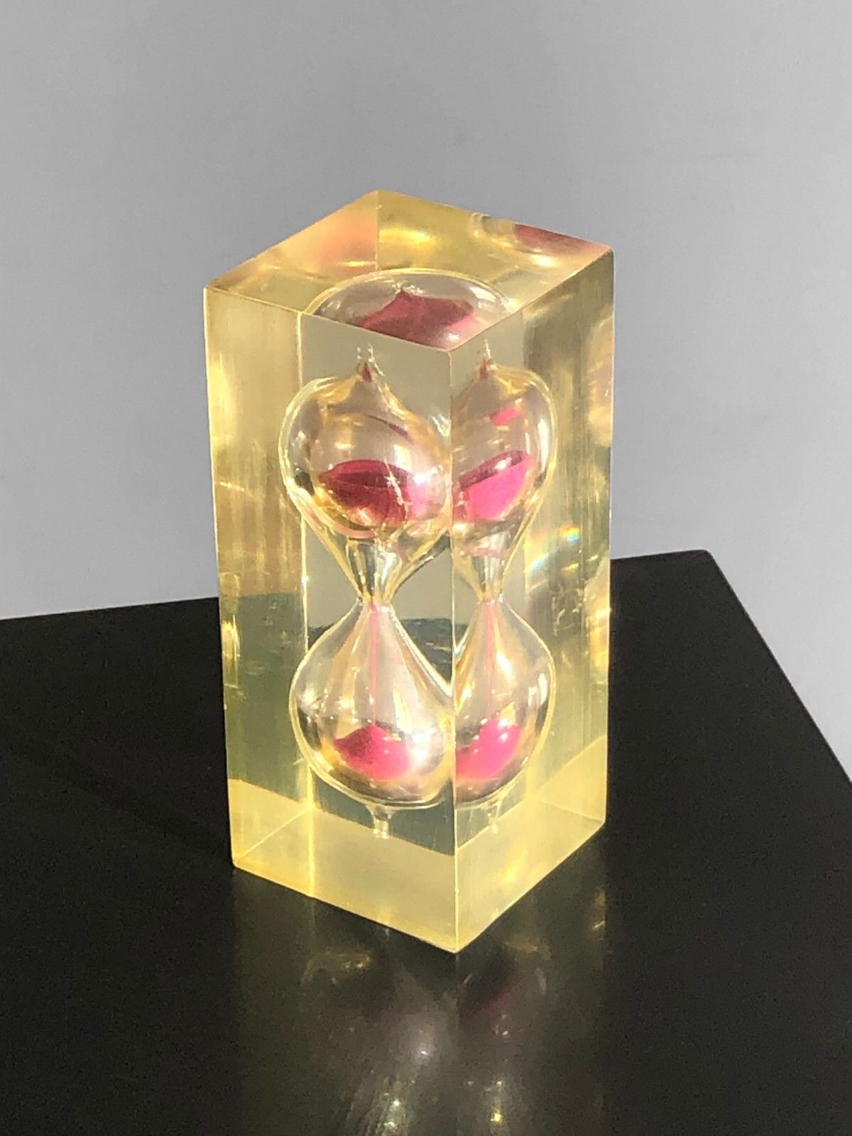 1970 Plexiglas Painting Op Art Lucite Kinetic Pop Hourglass Body photo buy