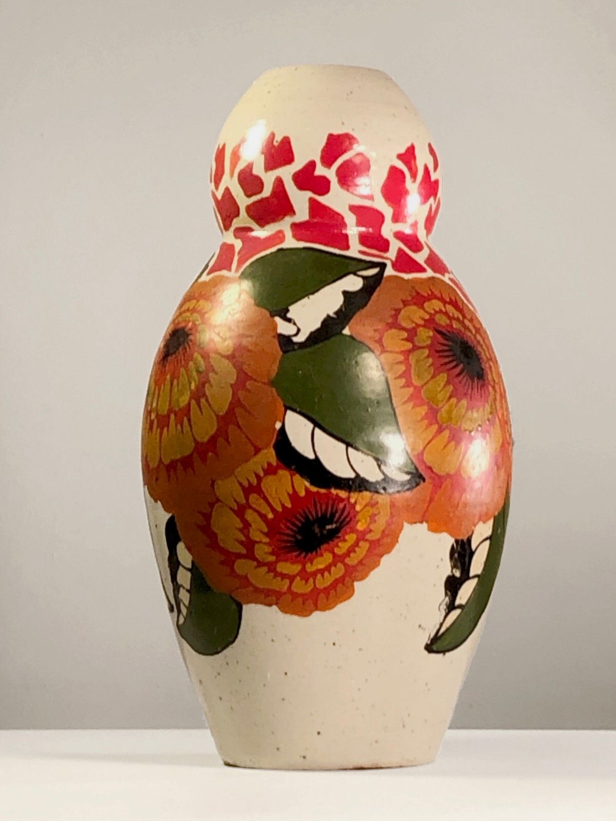 1930 Betsy Augeron Ceramic Vase Art Deco Nouveau Modernist Wiener Workshop photo furniture