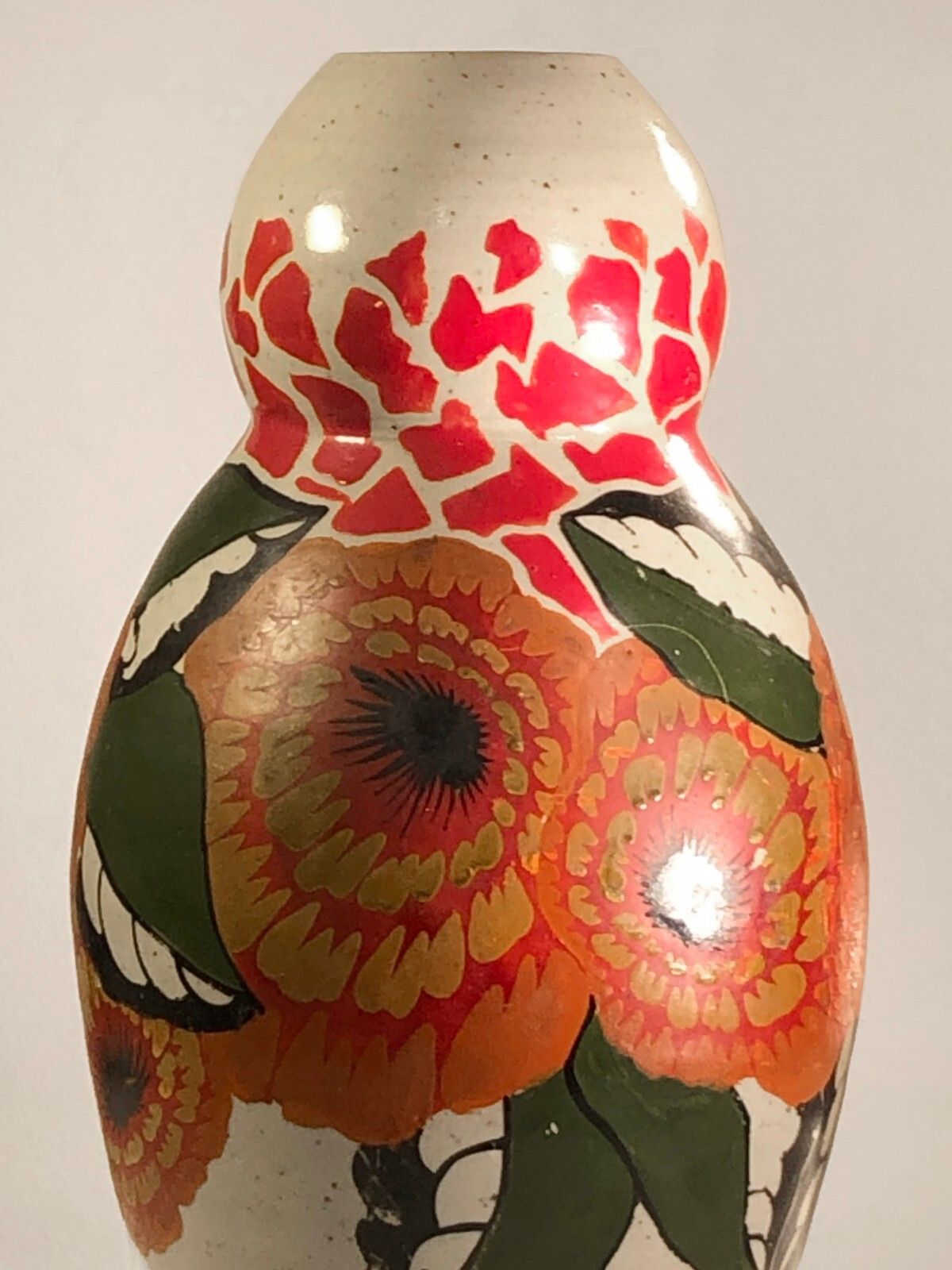 1930 Betsy Augeron Ceramic Vase Art Deco Nouveau Modernist Wiener Workshop photo 2021.0