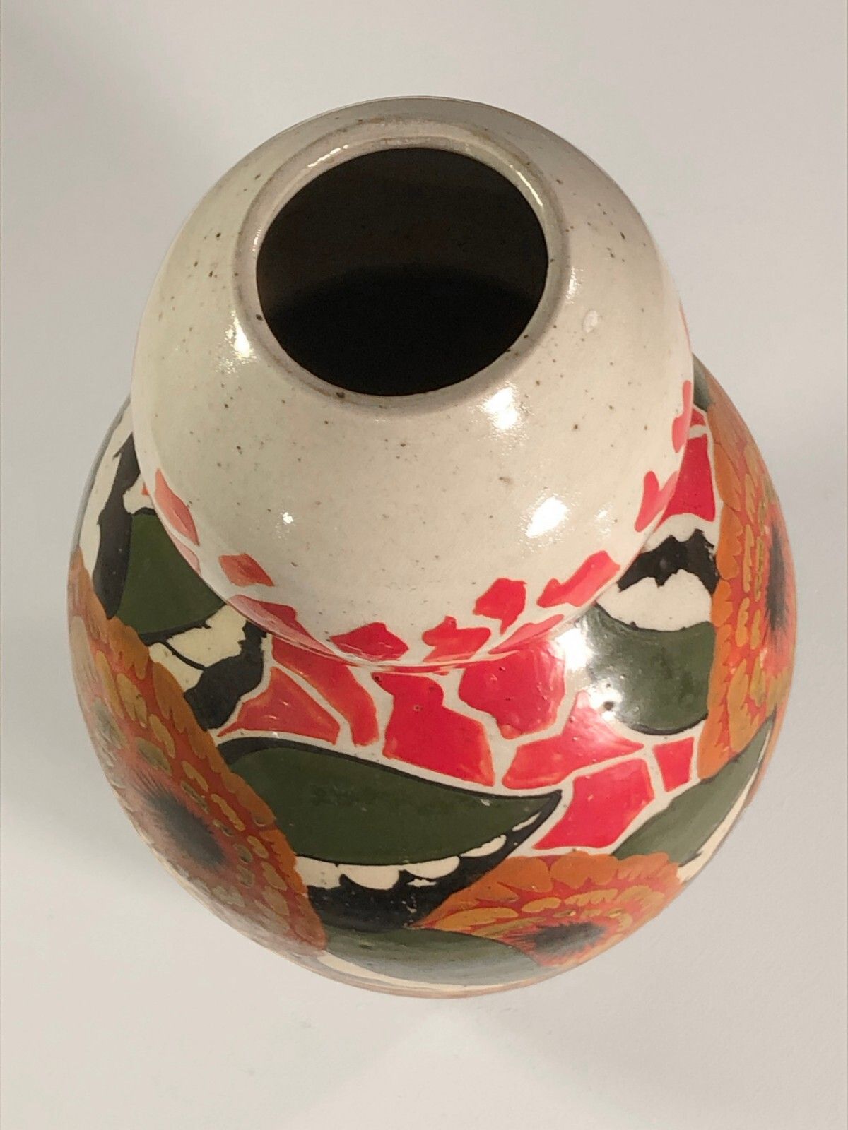 1930 Betsy Augeron Ceramic Vase Art Deco Nouveau Modernist Wiener Workshop photo vinterior