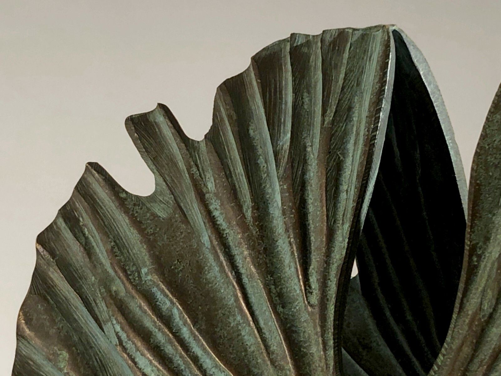 1970 Jobin Sculpture Ginko Biloba Bronze Brutalist Postmodernist Shabby Chic photo 674.0