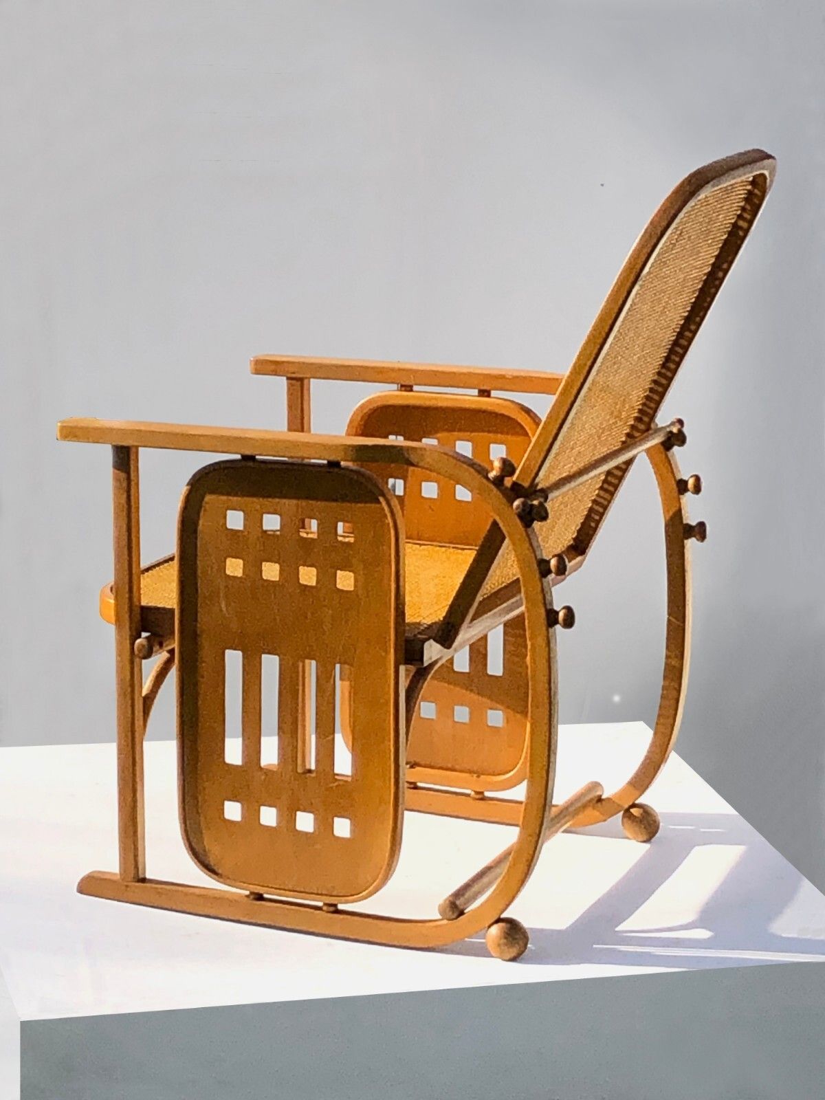 1910 Josef Hoffmann Armchair "Sitting Machine" Viener Werstatte Modernist photo buy